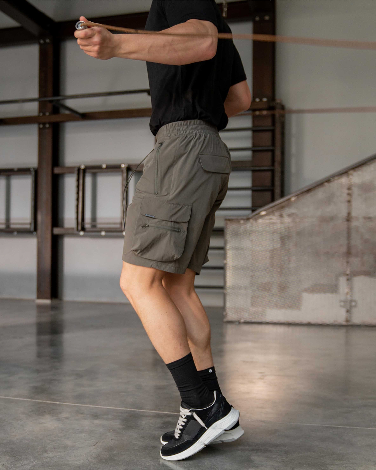 Olive 247 Shorts | Gym Shorts - 4-Way Stretch | REPRESENT