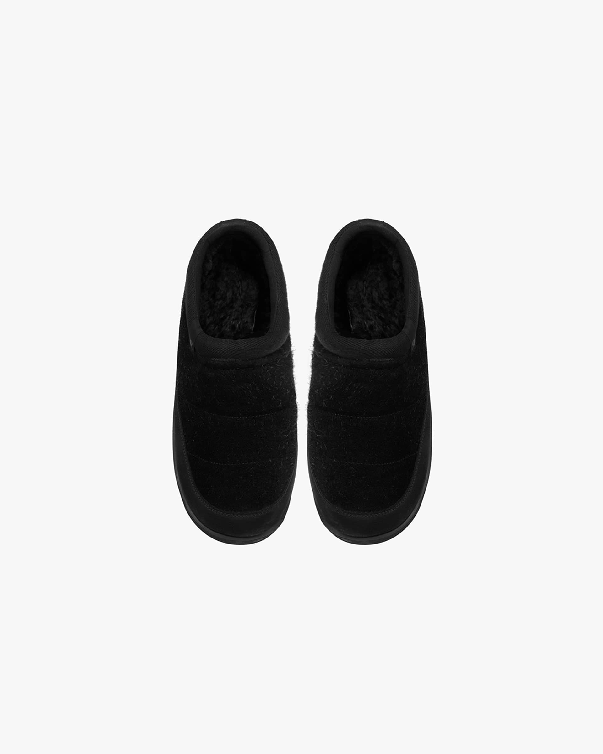 Winter Mule Hairy Suede - Black