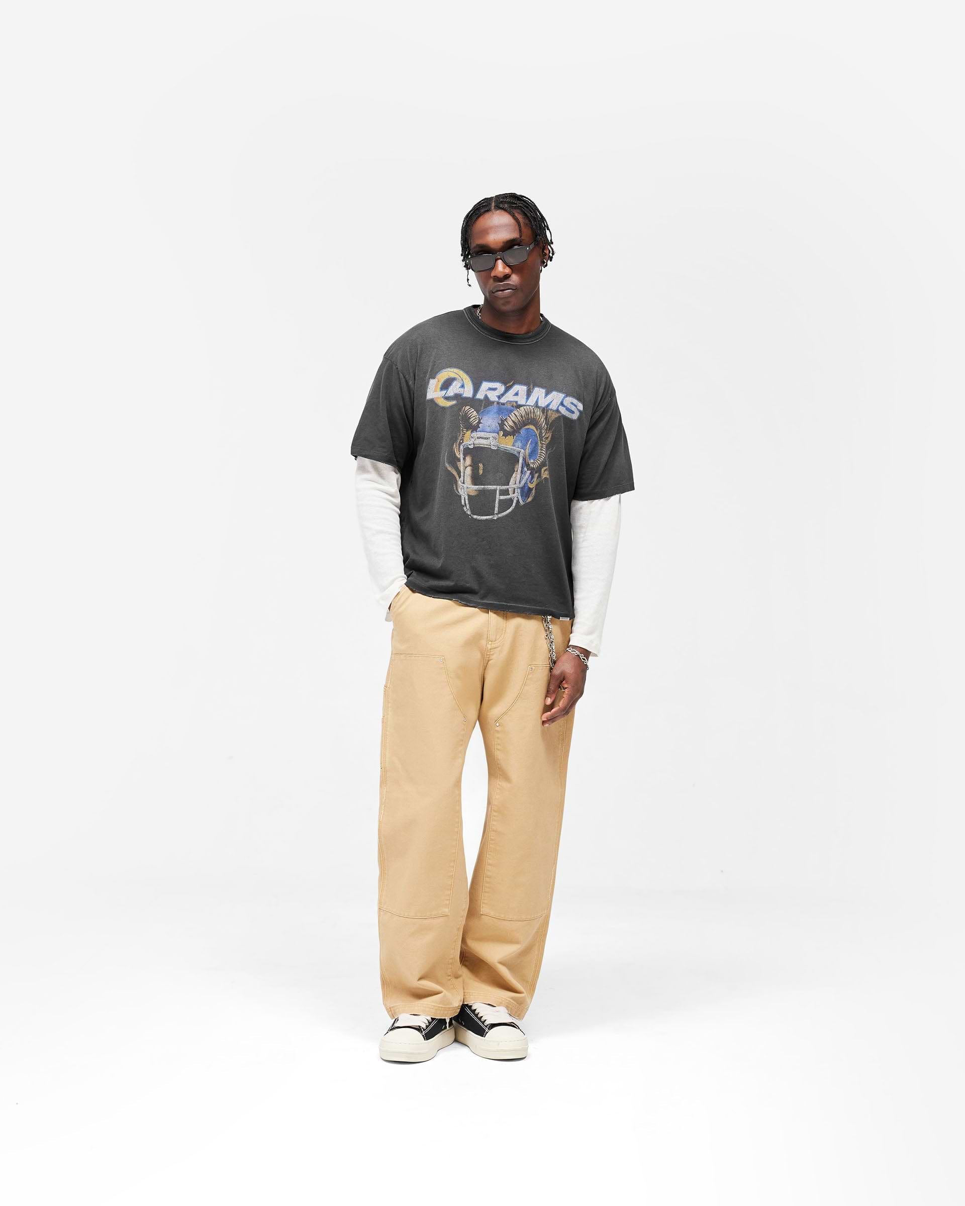 Los Angeles Rams x Represent T-Shirt - Stained Black