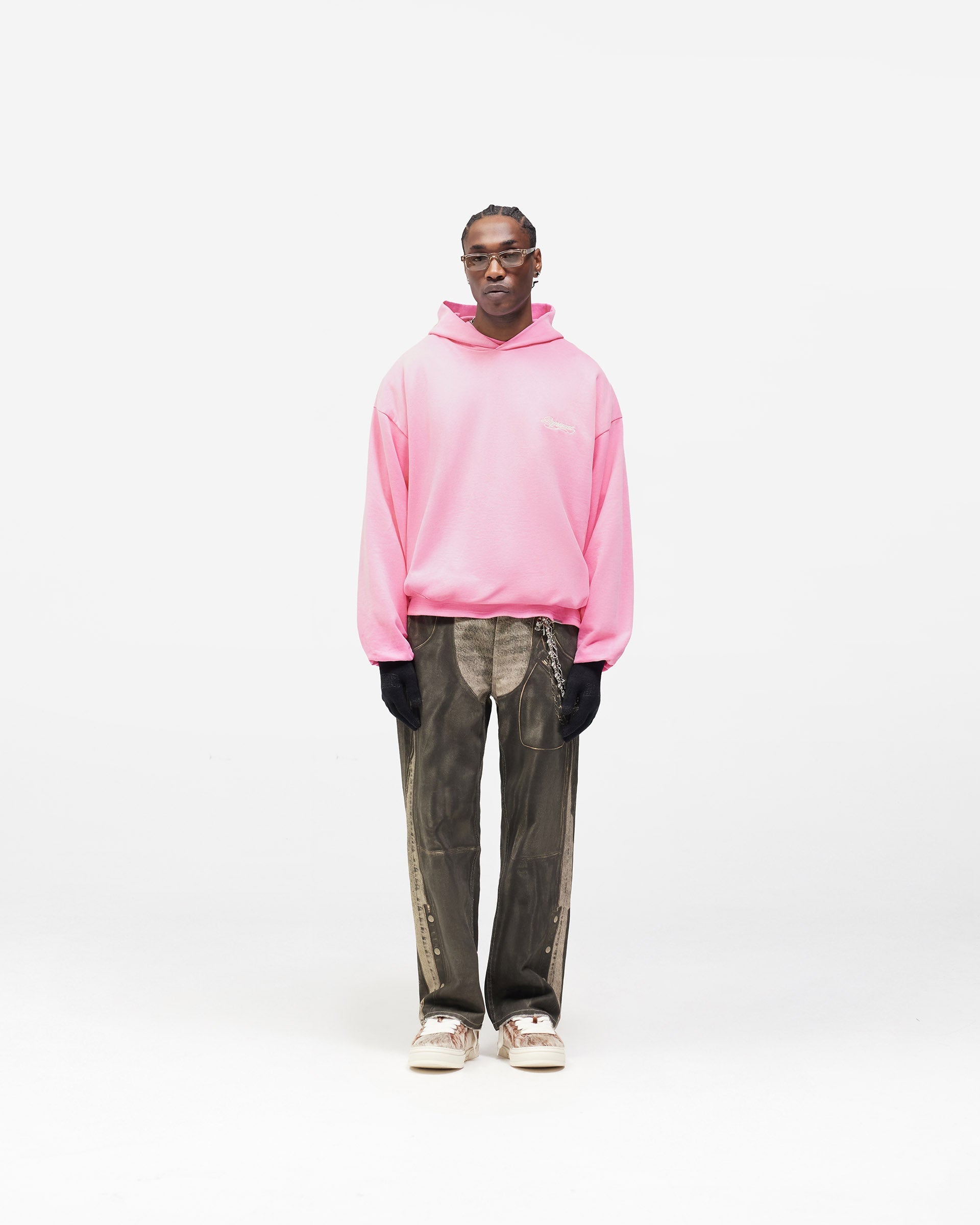 Dual Layer Script Hoodie - Candy