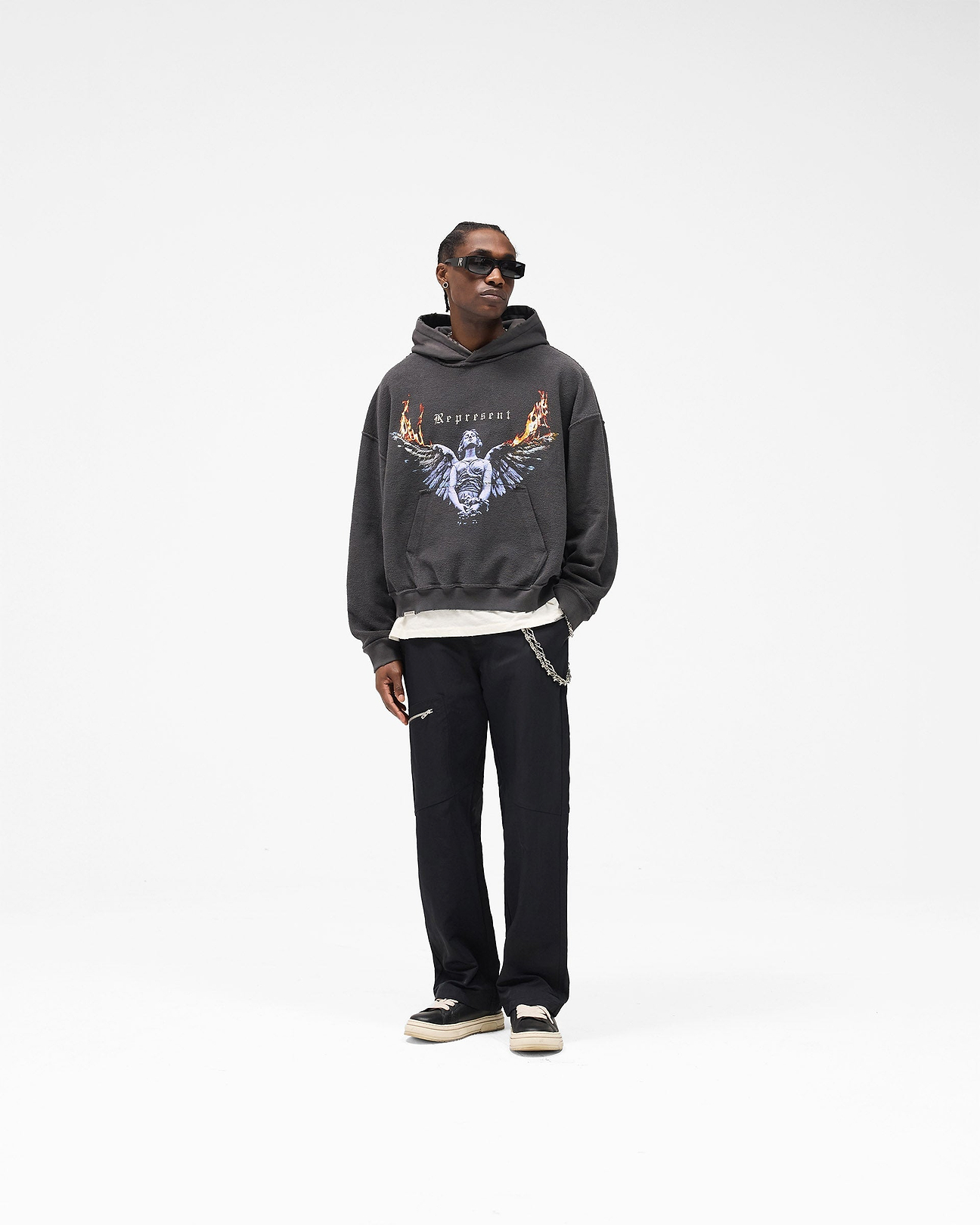 Sun Fade Gray Legacy Hoodie | Graphic Hoodies | REPRESENT