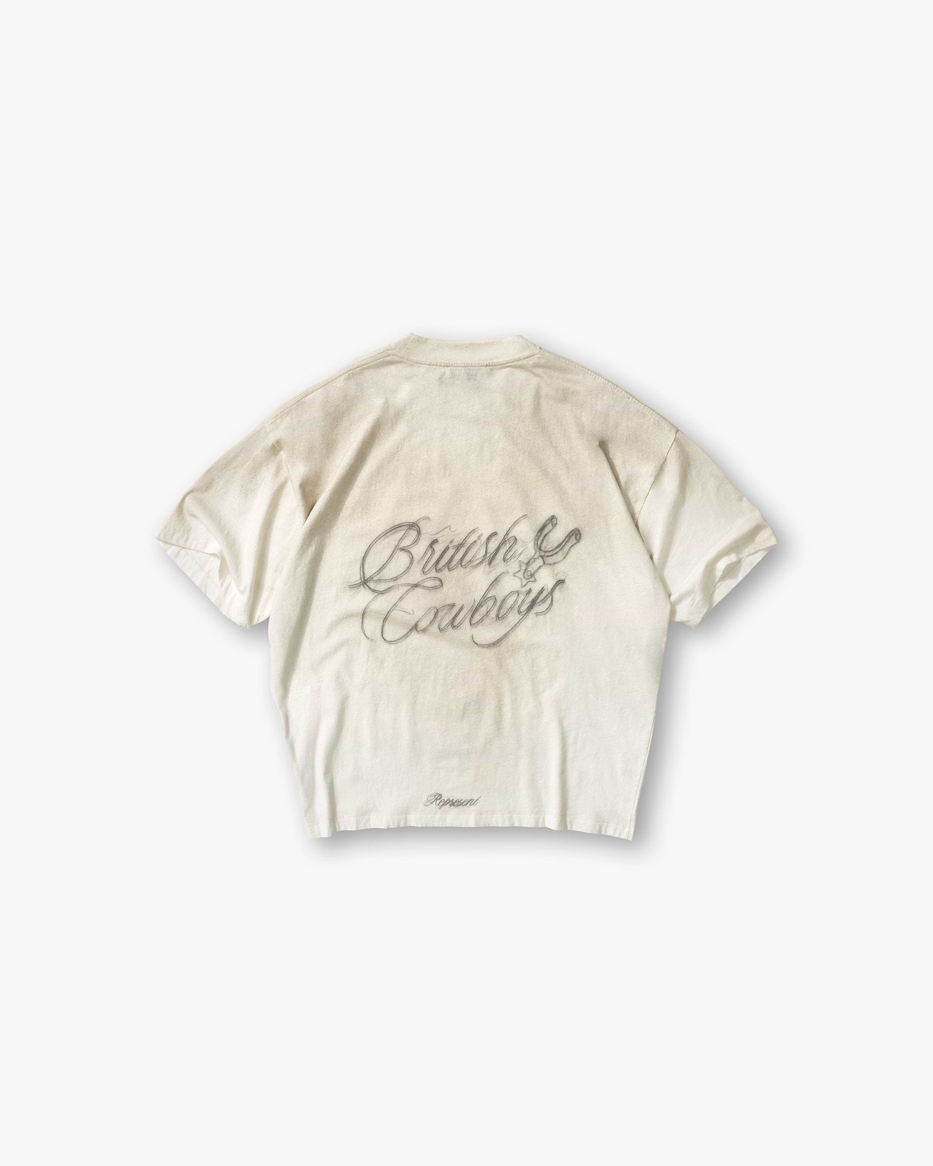 British Cowboys T-Shirt - Washed Ecru