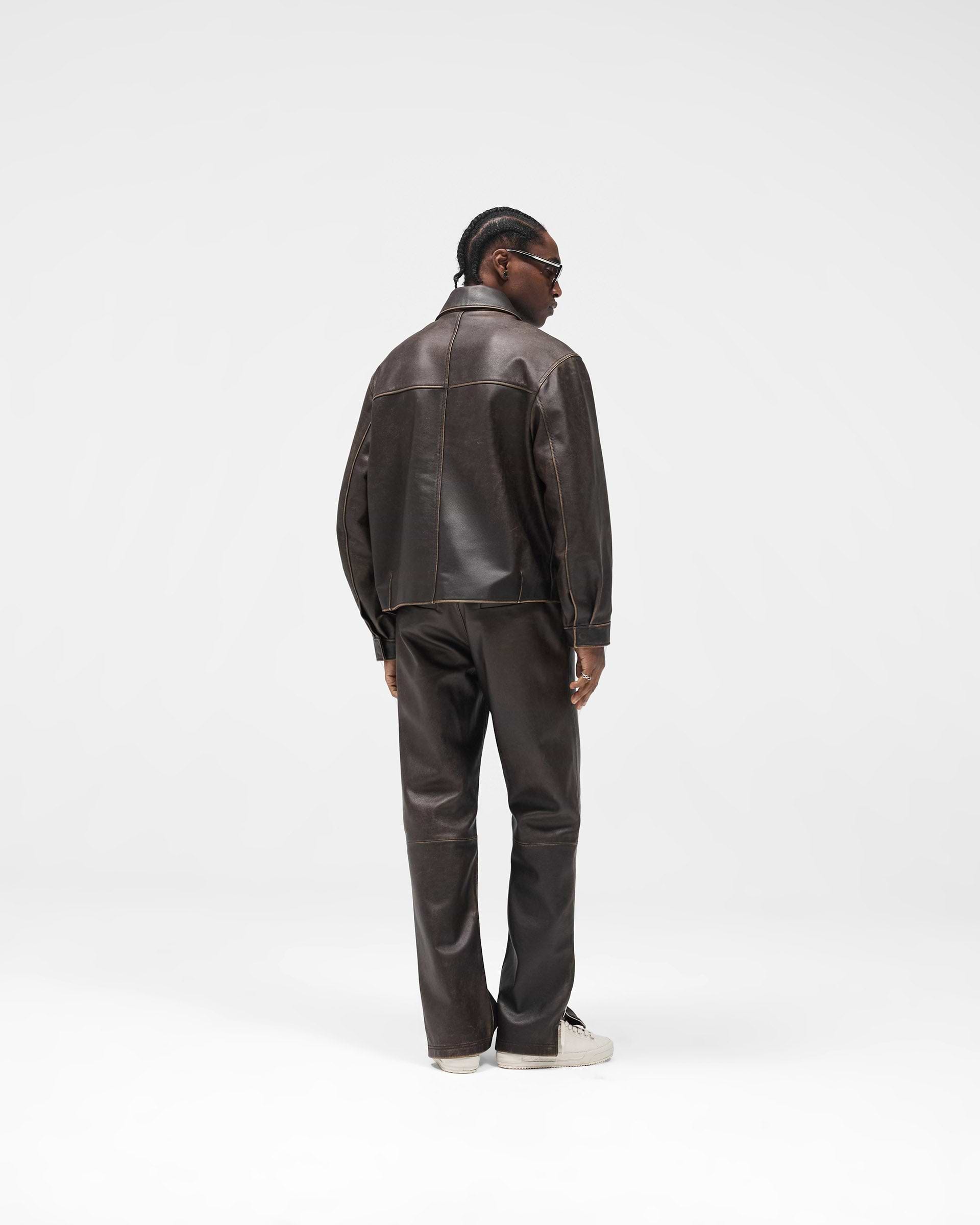 Sunfade Leather Jacket - Nero