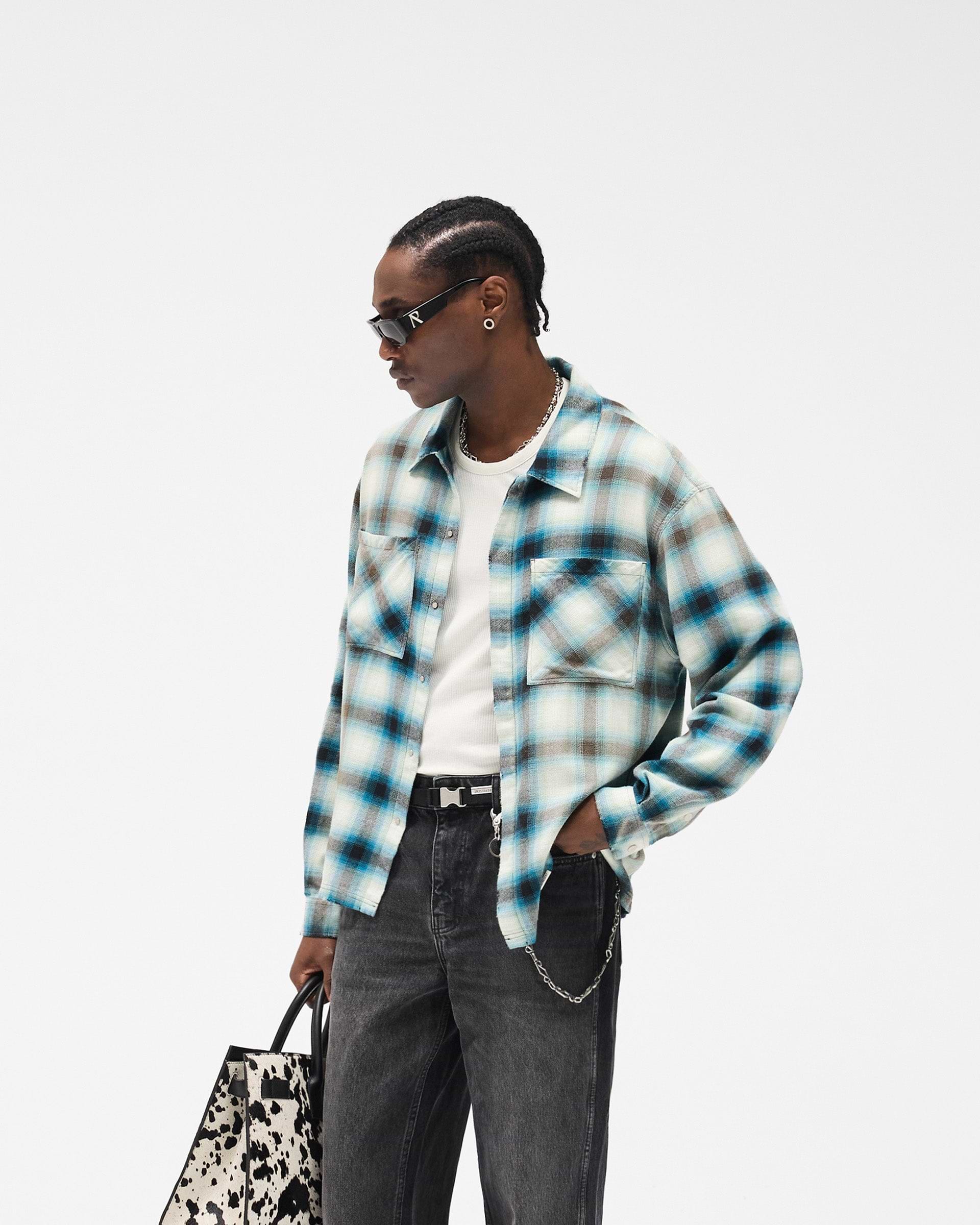 Sun Bleached Flannel Shirt - Cloud