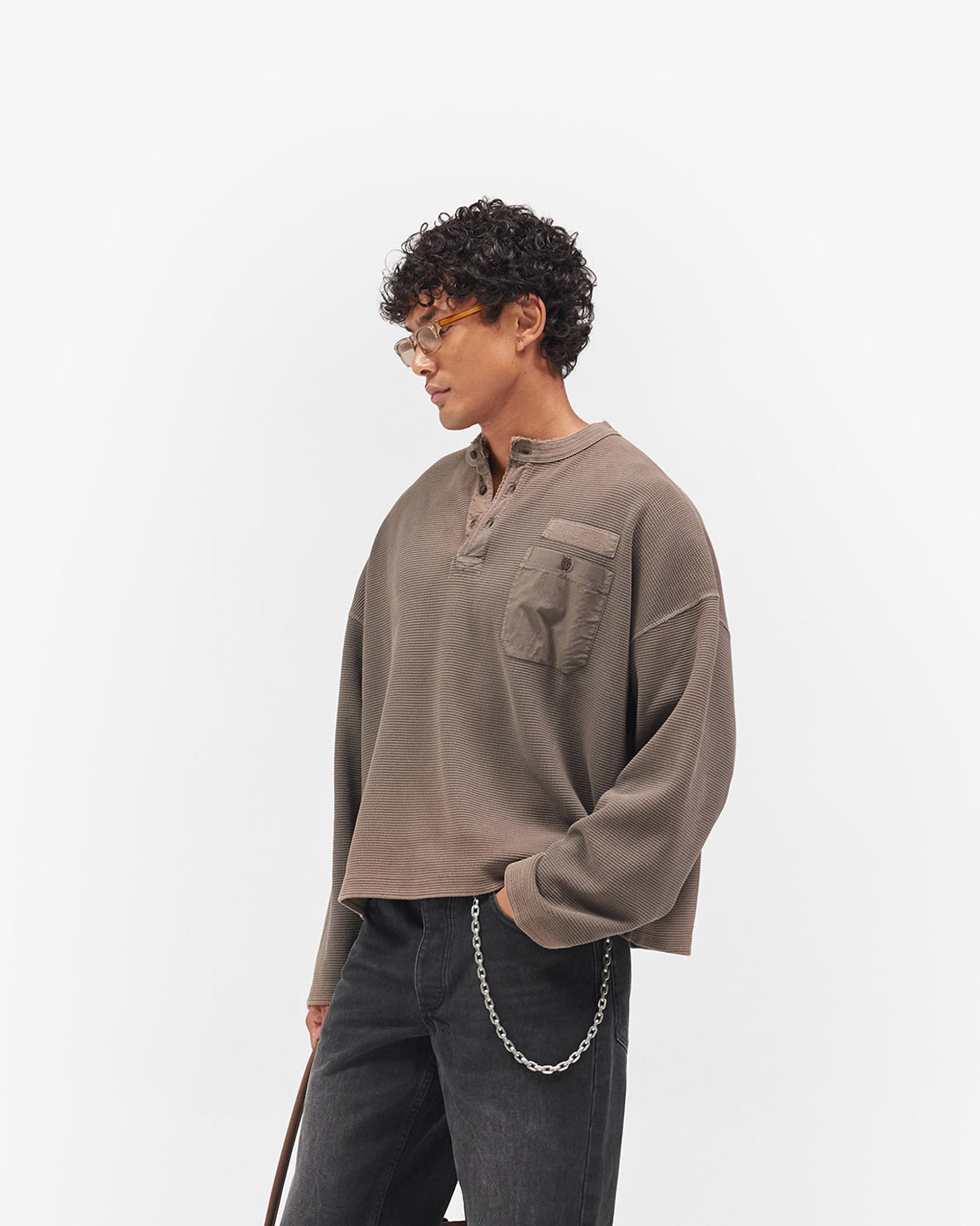Heavyweight Henley Sweater - Vintage Falcon