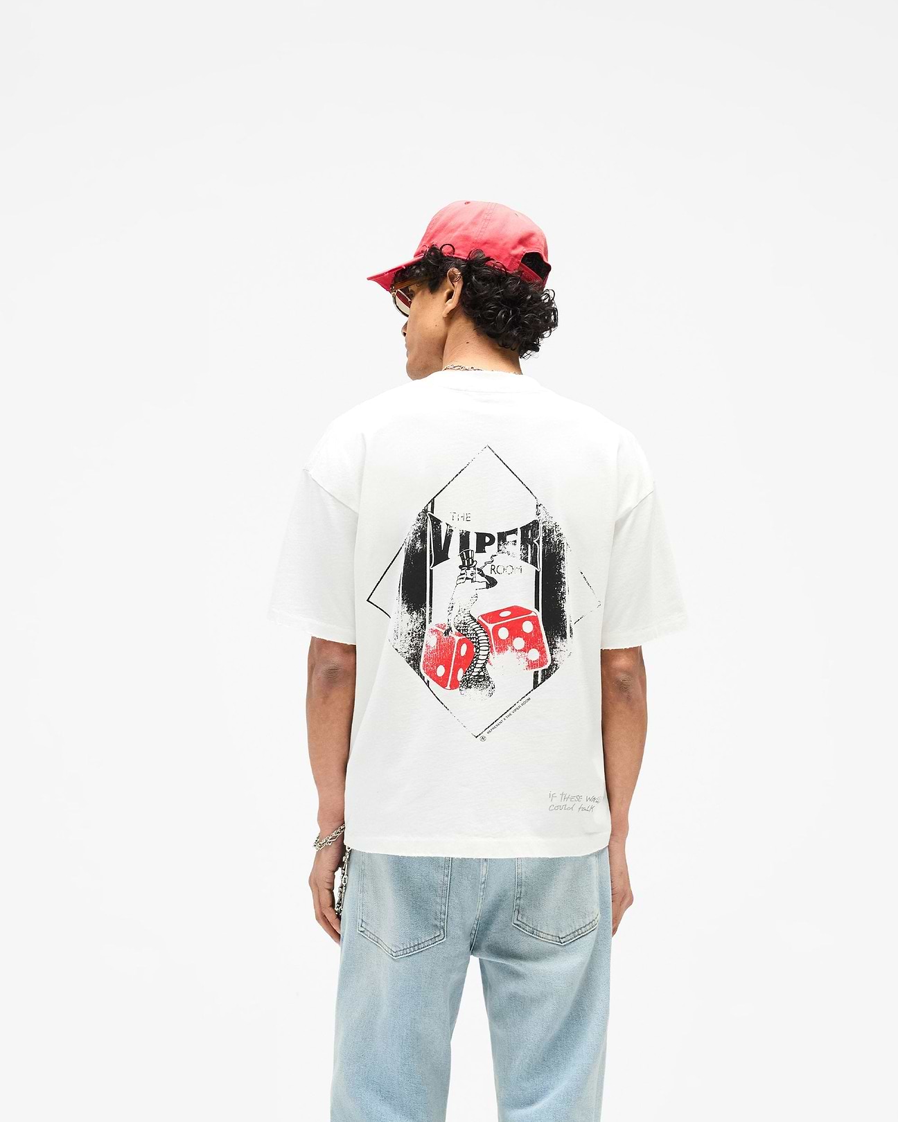 Viper Room Dice T-Shirt Flat White | Oversized Cotton Tee | REPRESENT