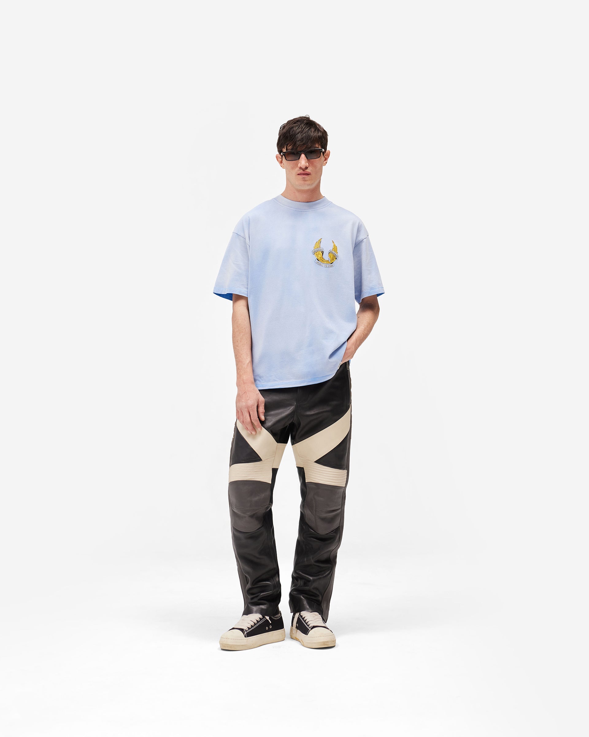 Represent X Belstaff Born To Bike T-Shirt - Mid Blue