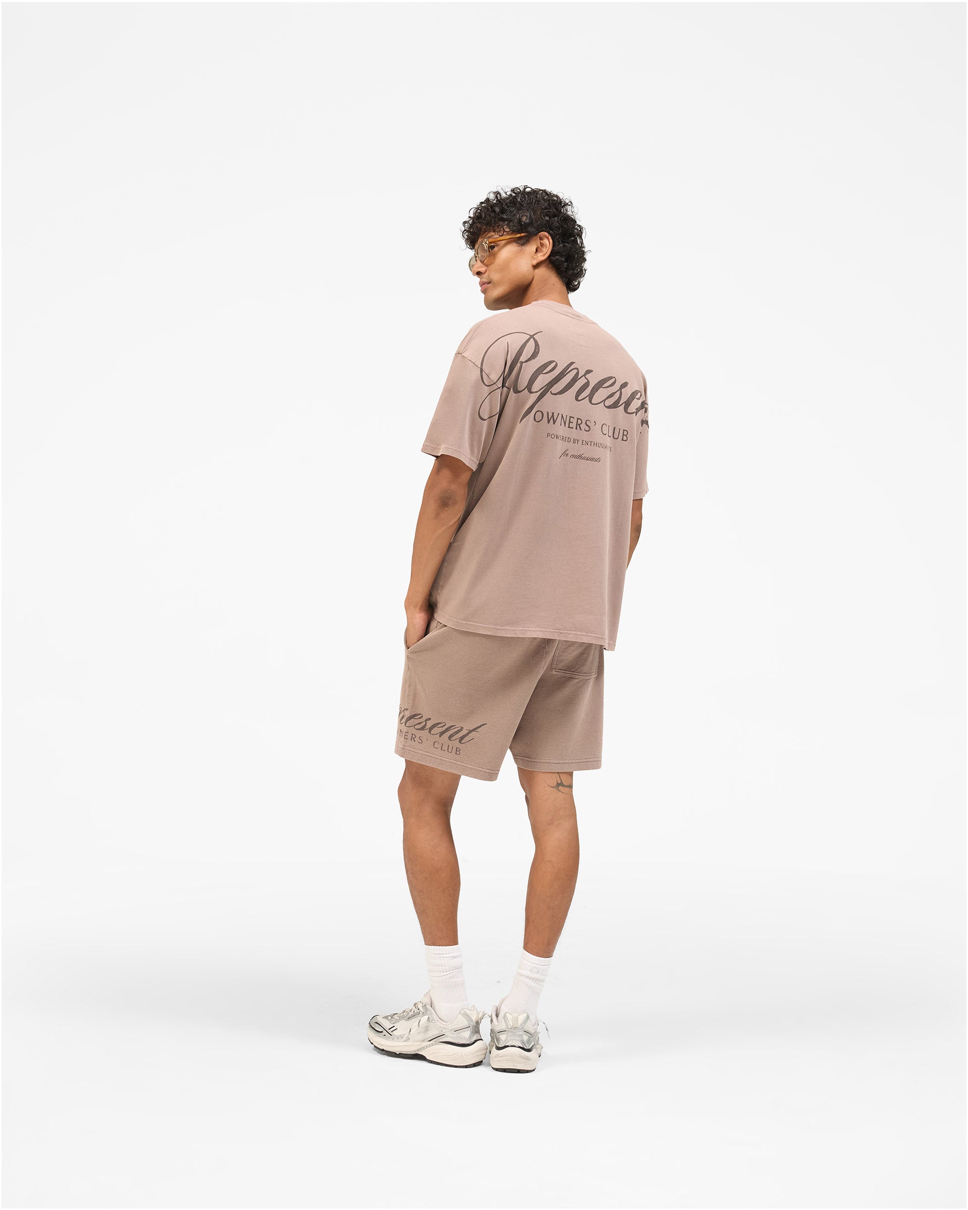 Owners Club Script Mesh Shorts - Truffle