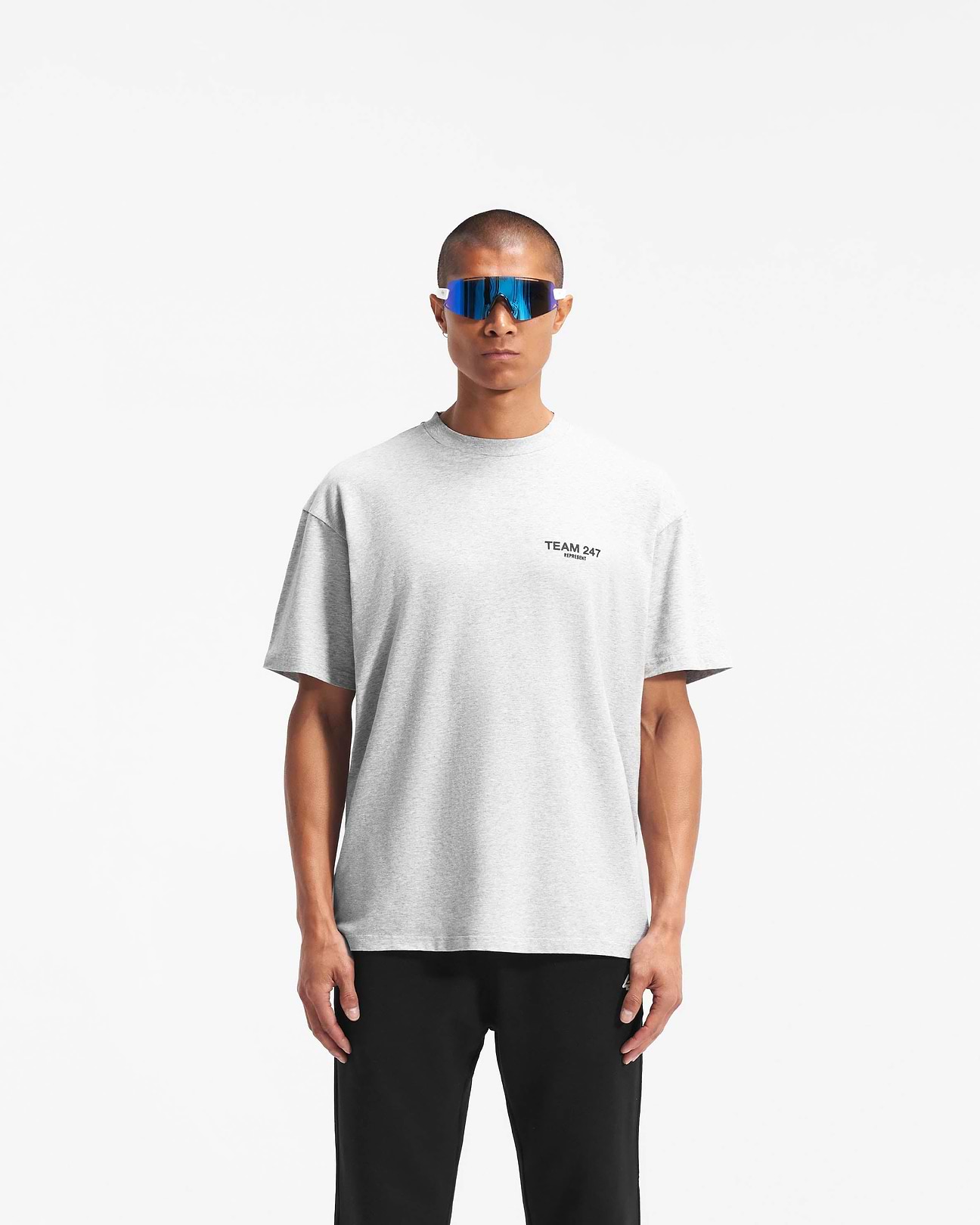Ash Gray Team 247 OS Tee | 247 Running T-Shirts | REPRESENT