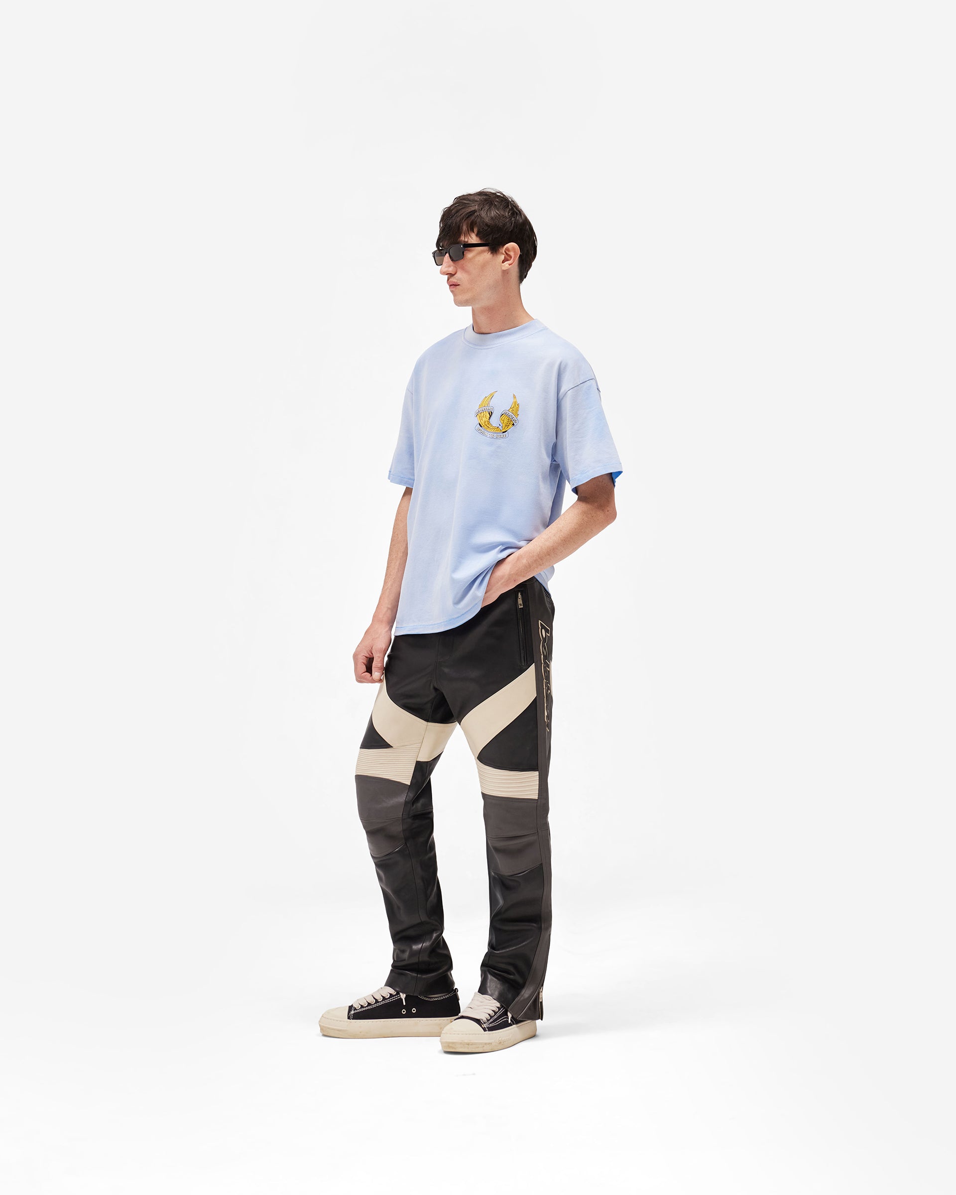 Represent X Belstaff Born To Bike T-Shirt - Mid Blue