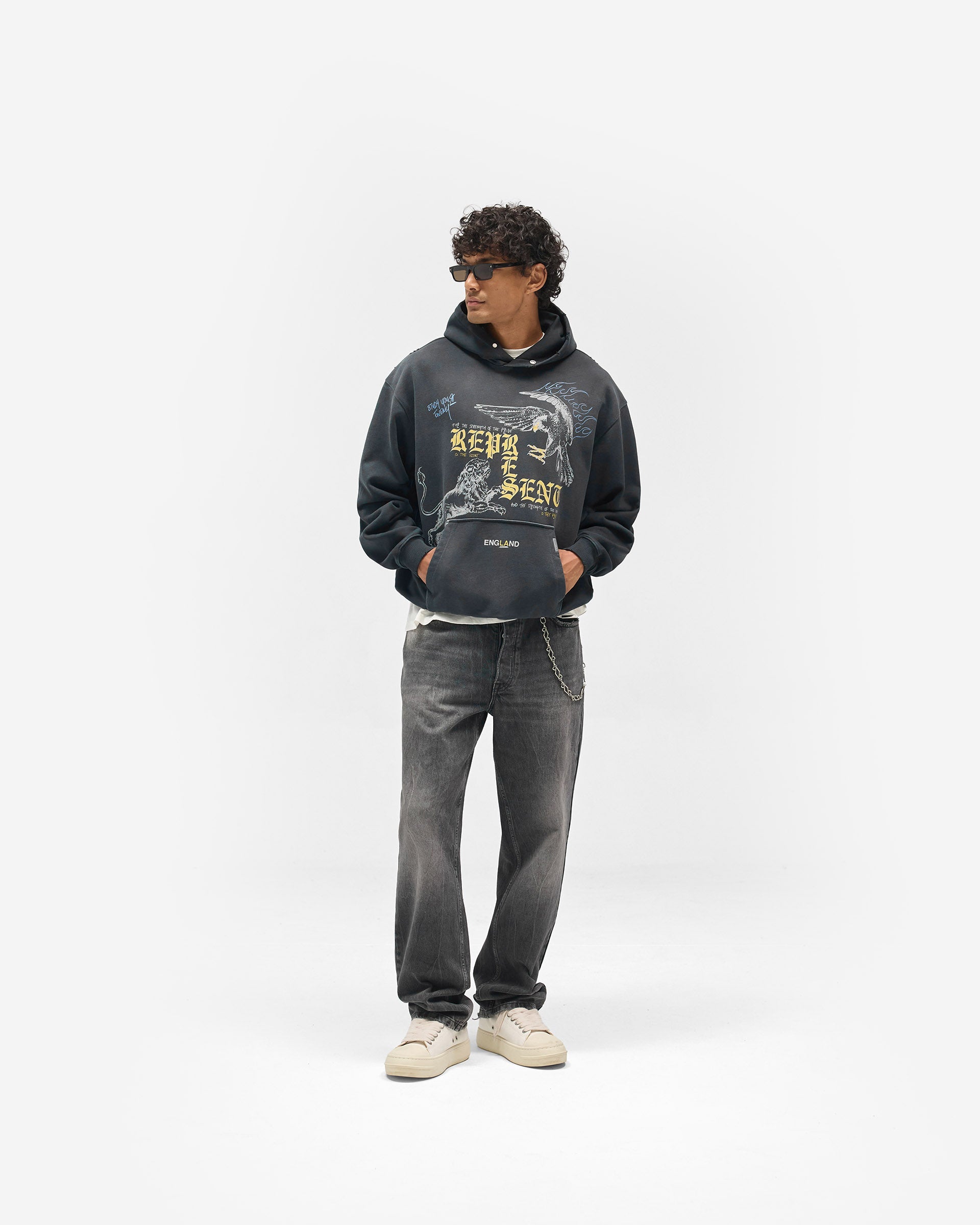 Enemy Hoodie - Washed Black