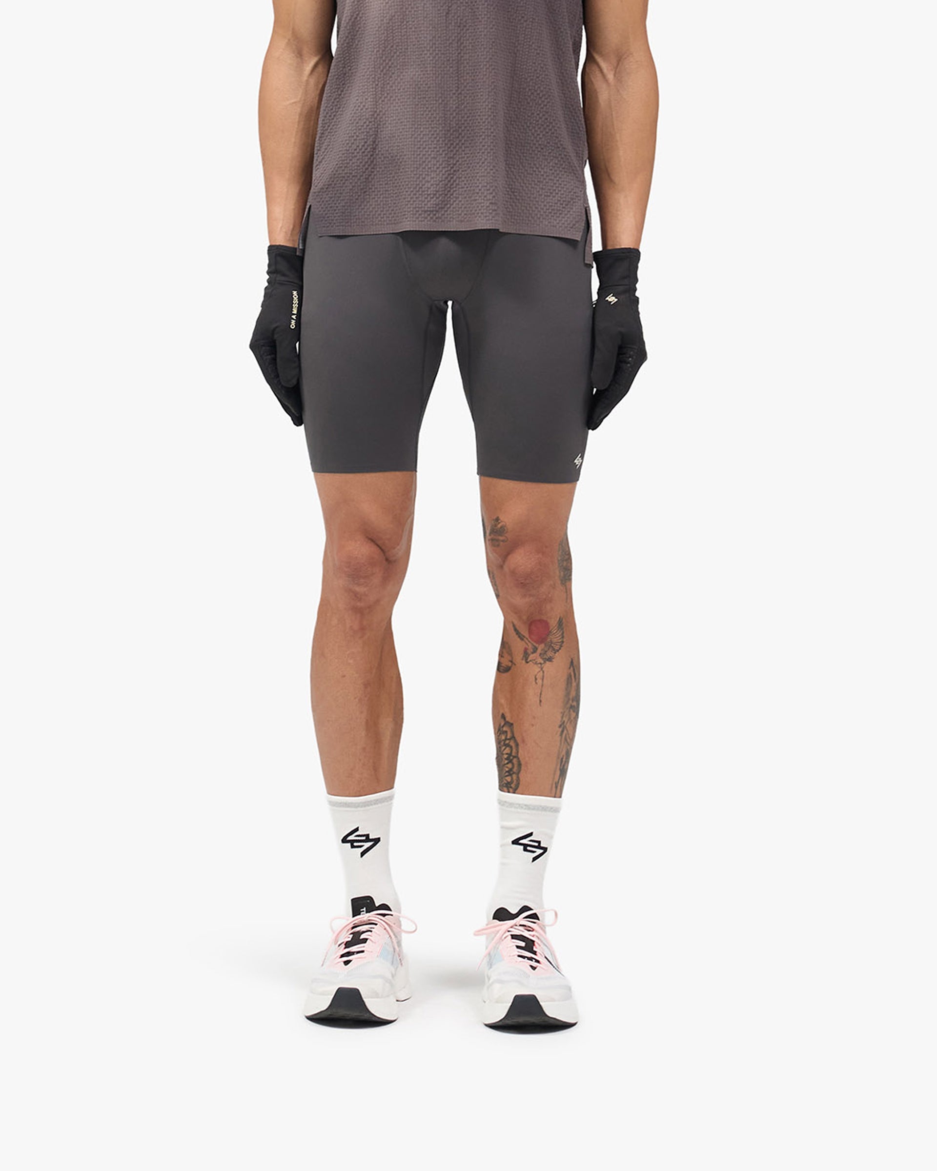 247 Race Half Tight - Washed Grey