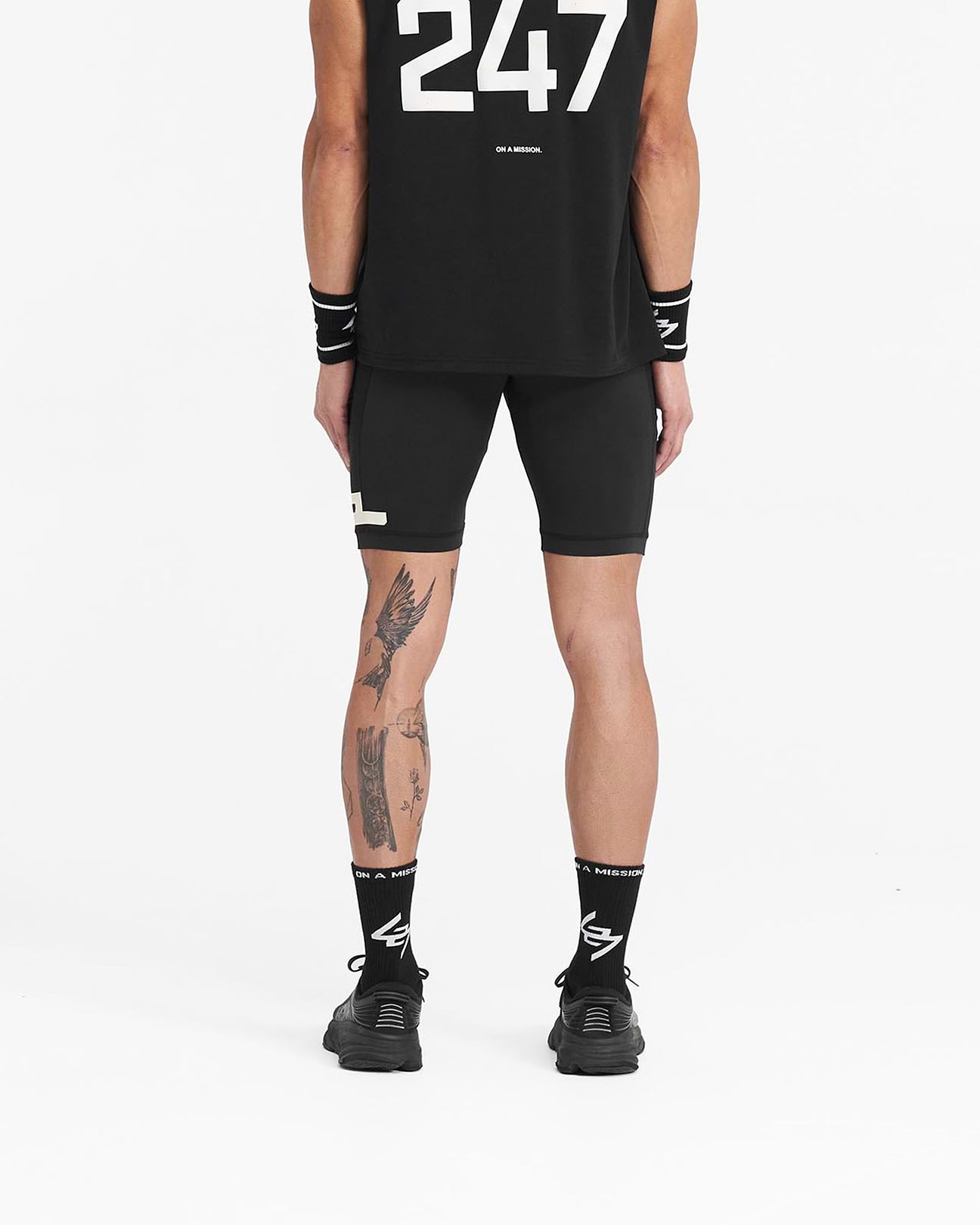 Black Running Half Tights | 247 | REPRESENT