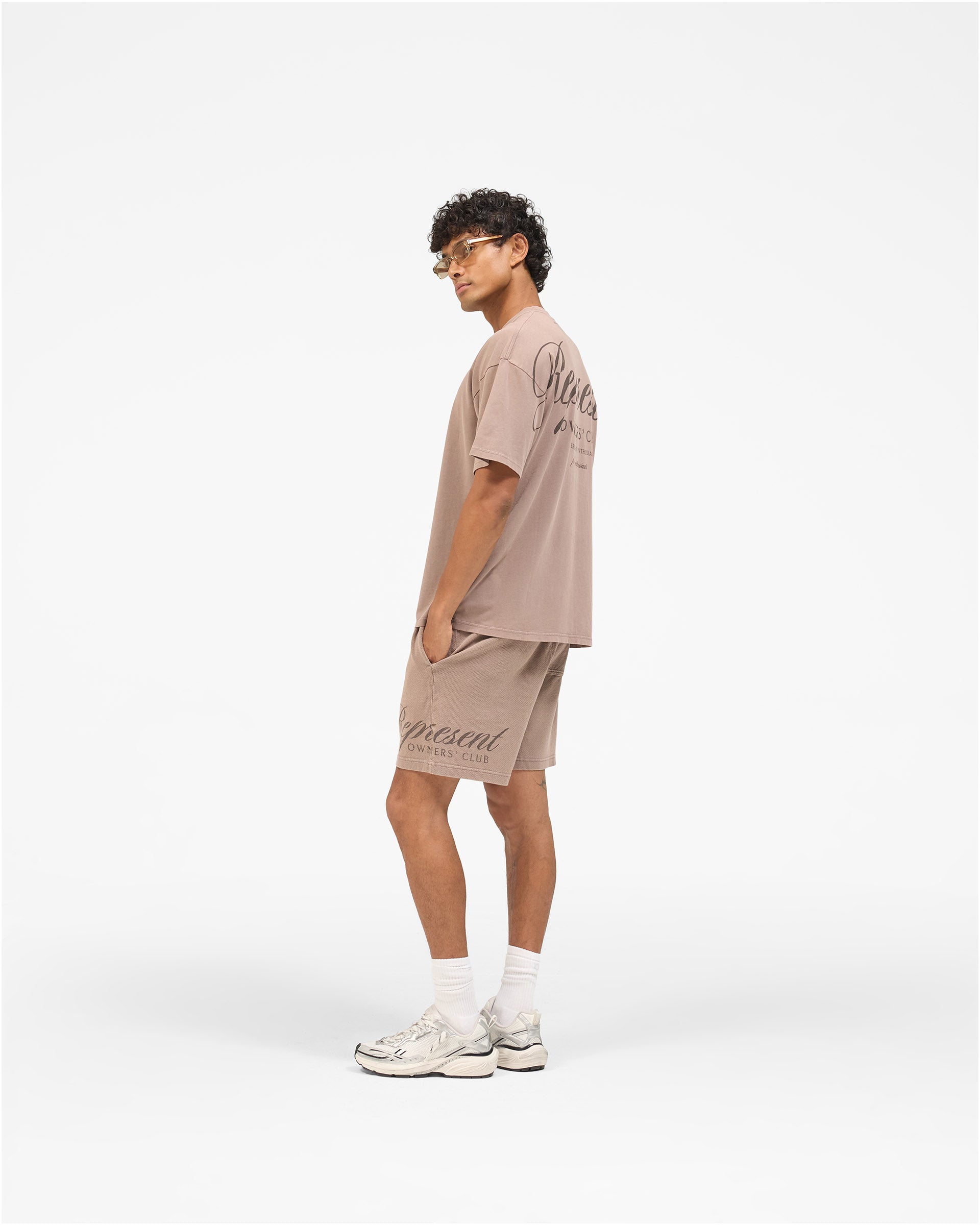 Owners Club Script Mesh Shorts - Truffle