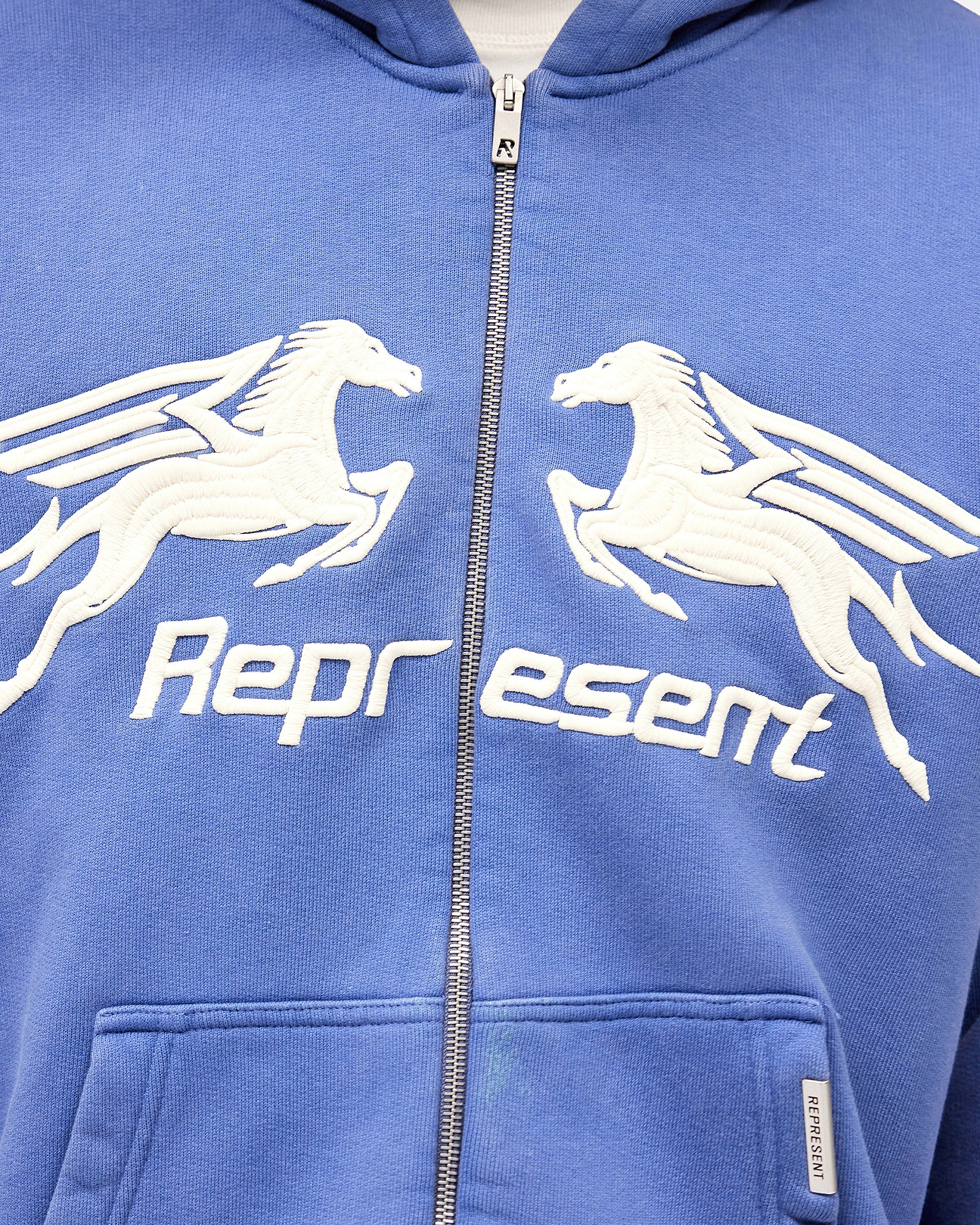 Pegasus Zip Through Hoodie Indigo | Cotton Hoodies | REPRESENT