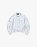 Long Sleeve Sheer Stripe Boxy Shirt