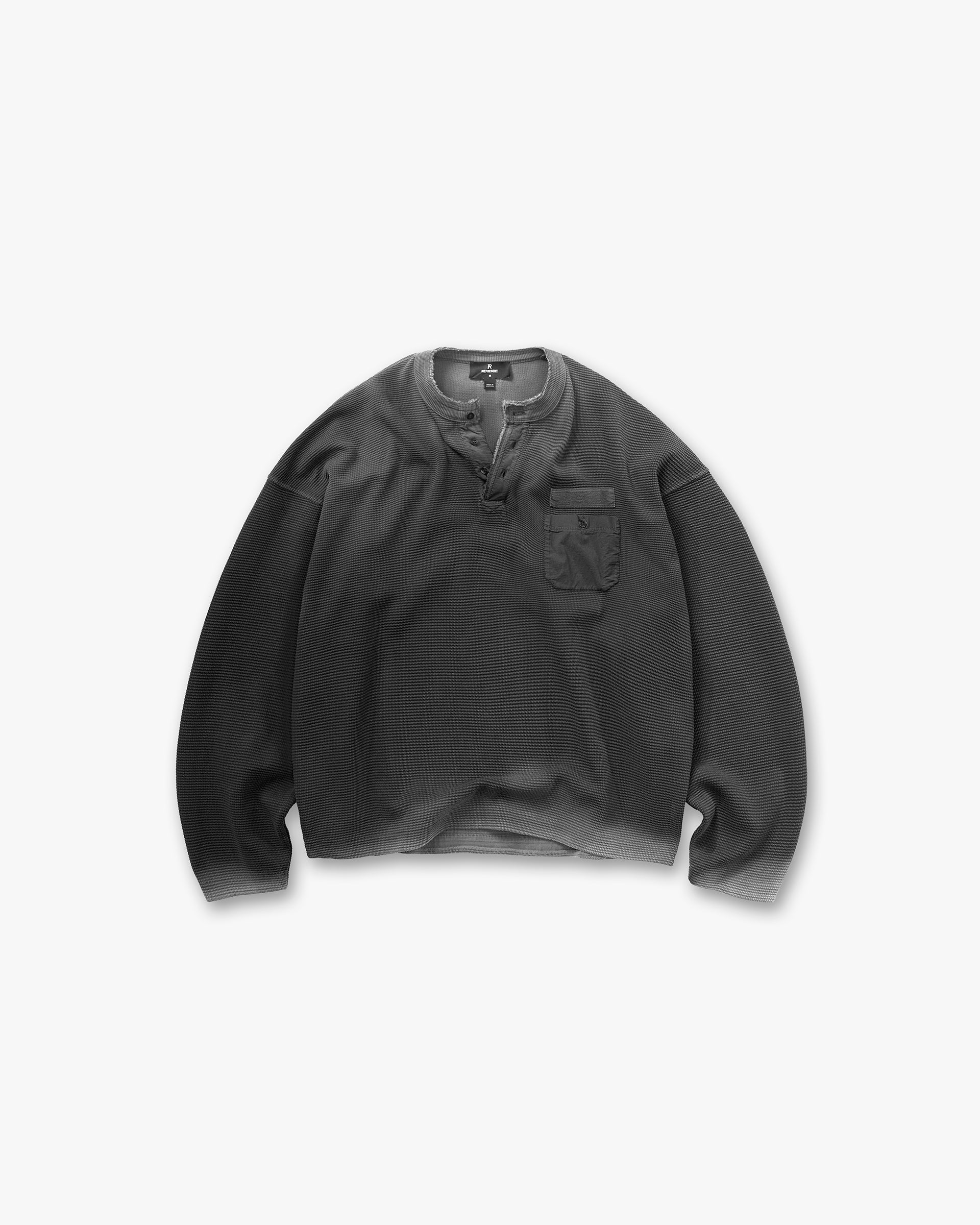 Heavyweight Henley Sweater - Vintage Black