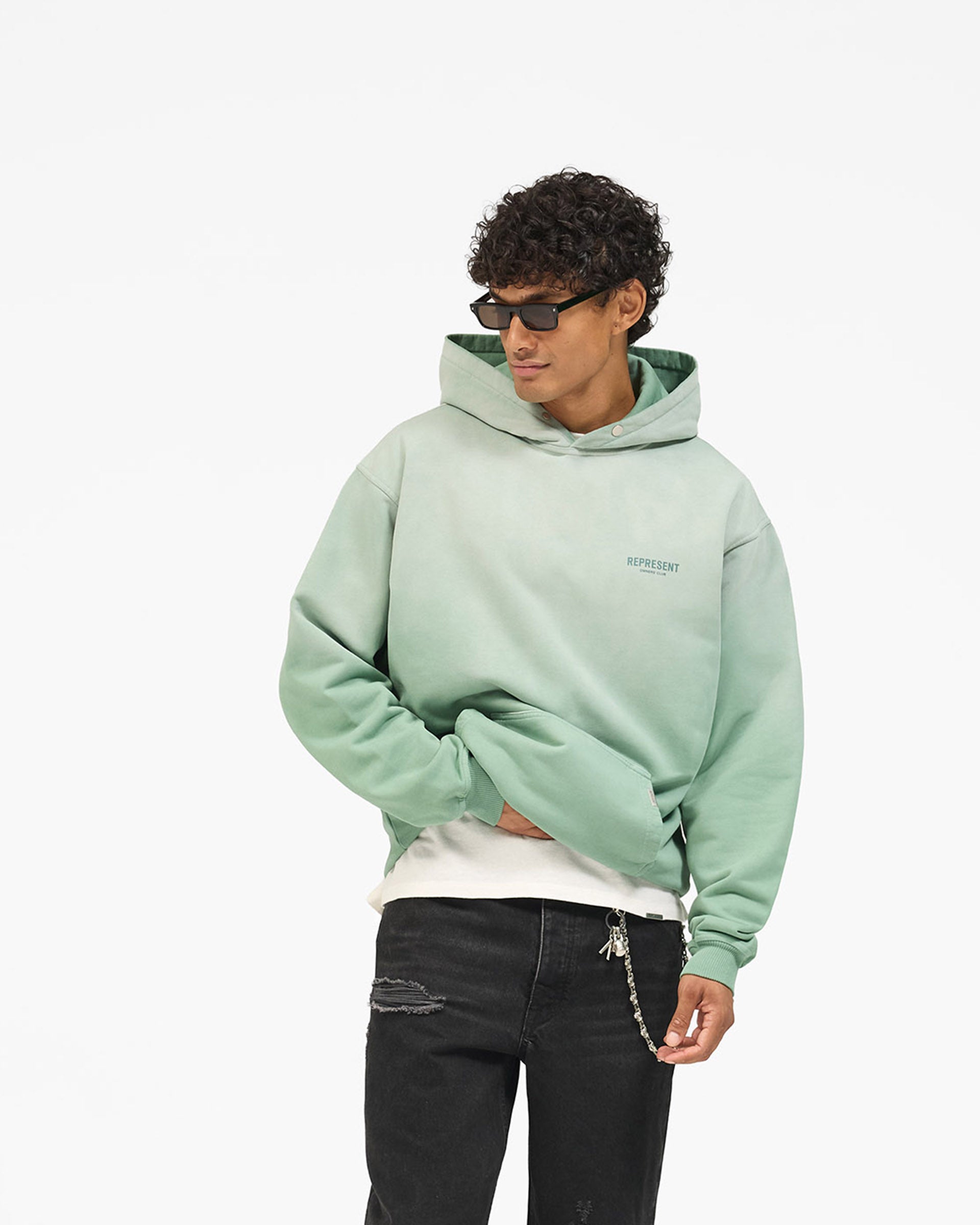 Represent Owners Club Hoodie - Washed Aloe