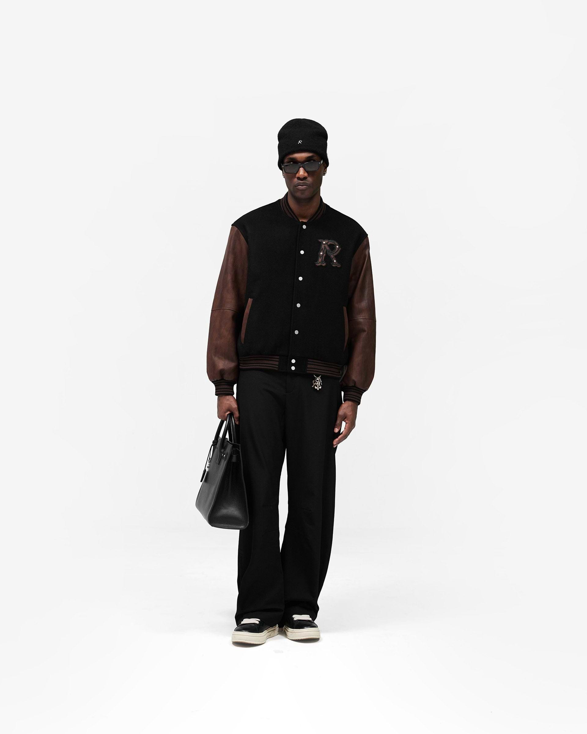 Varsity Bomber - Jet Black