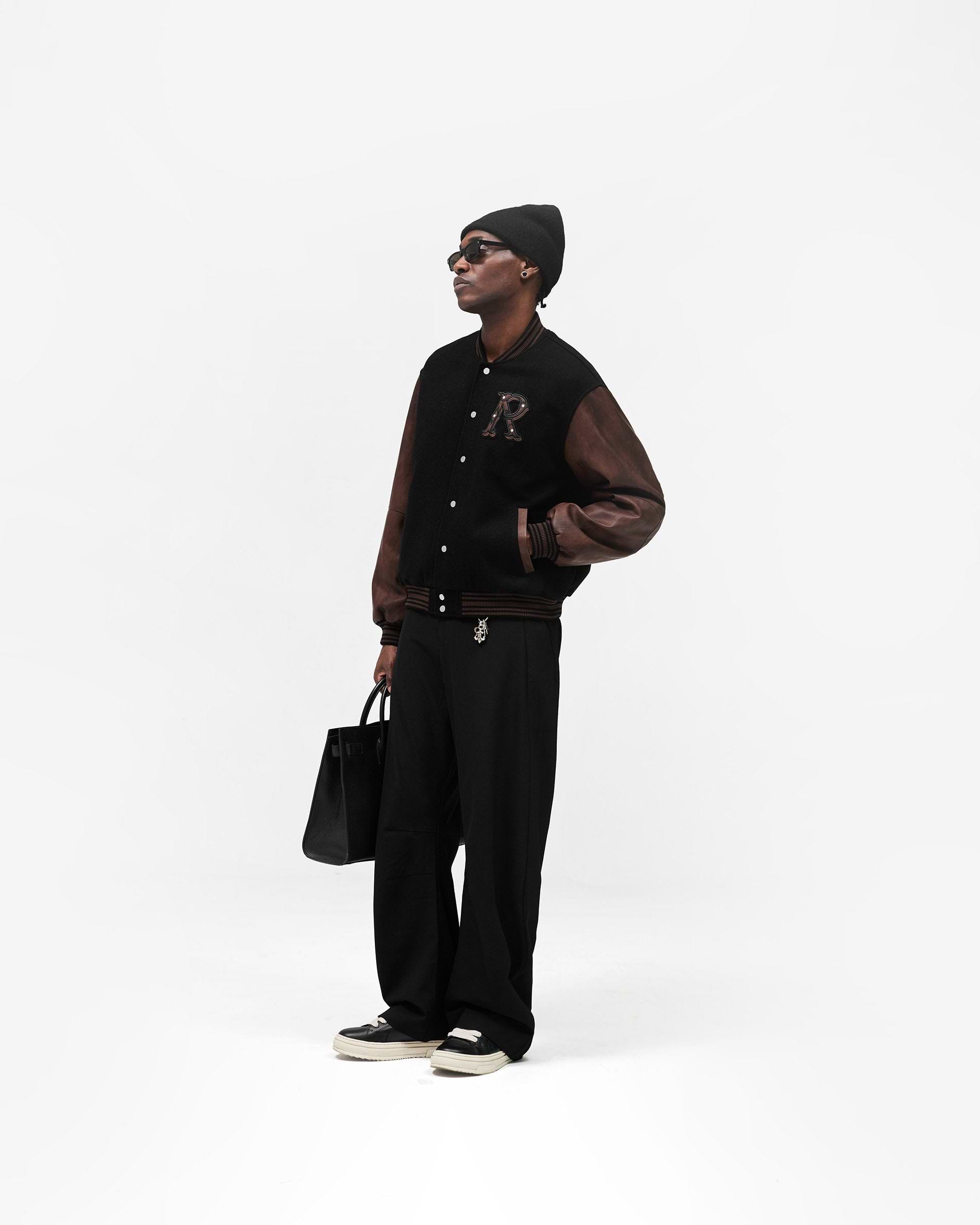 Varsity Bomber - Jet Black