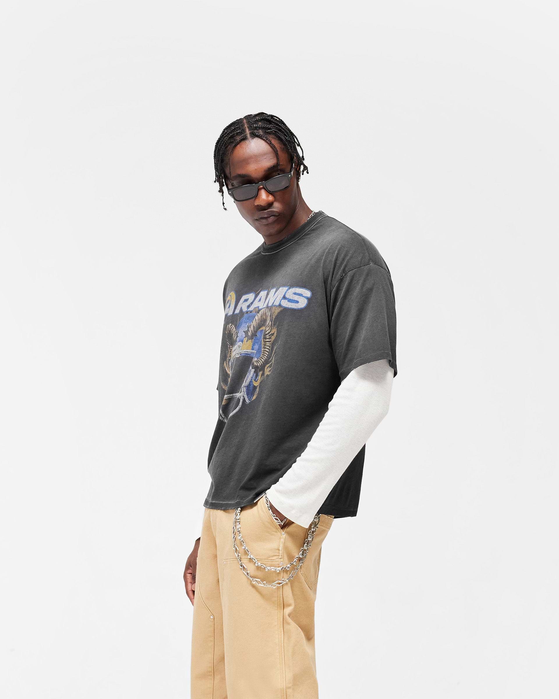 Los Angeles Rams x Represent T-Shirt - Stained Black