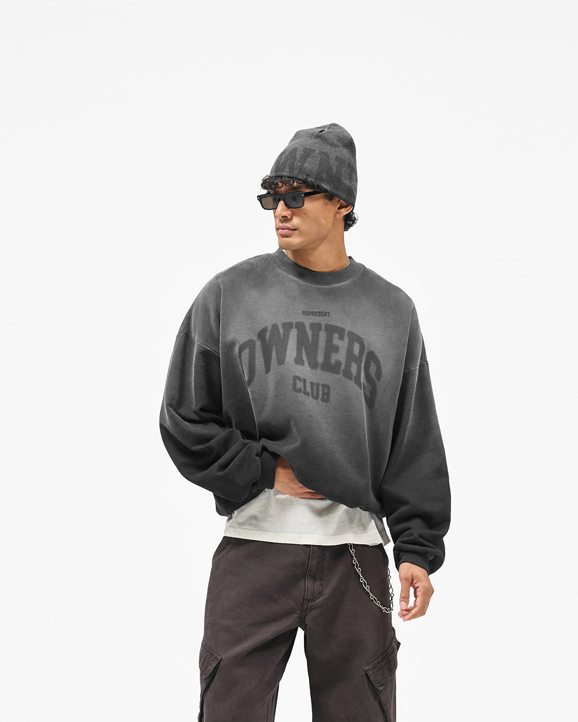 Represent Owners Club Sweatshirt - Weathered Black