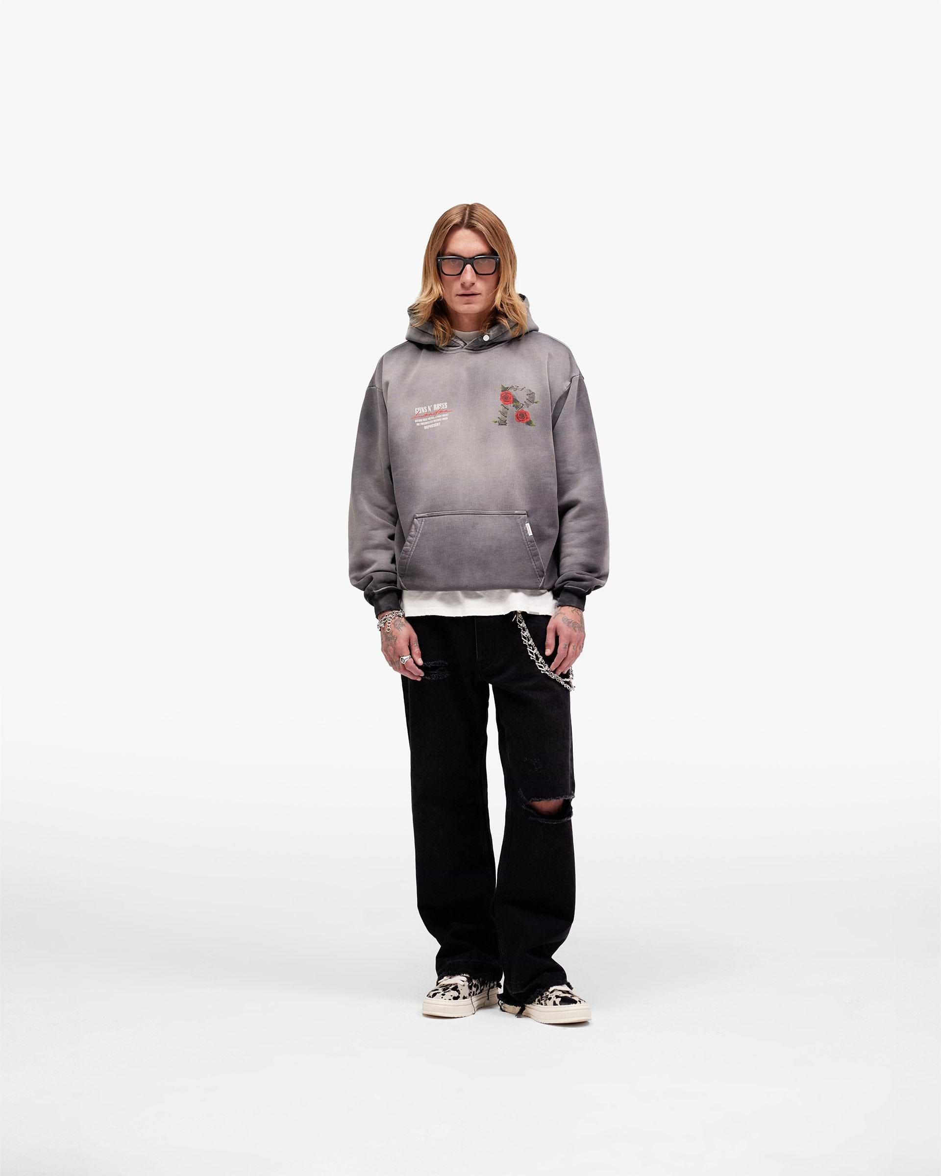 Represent X Guns N' Roses Tour Hoodie - Stained Black