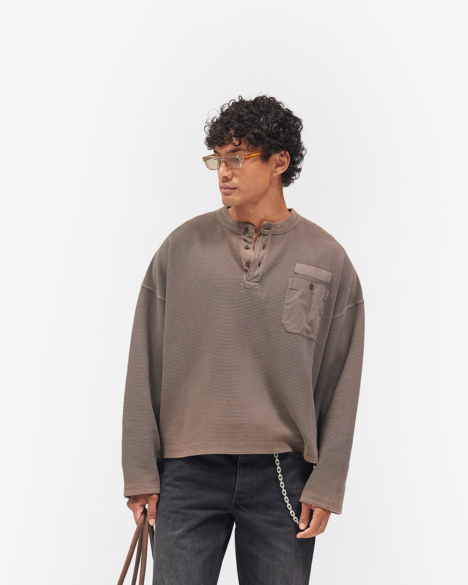 Heavyweight Henley Sweater - Vintage Falcon