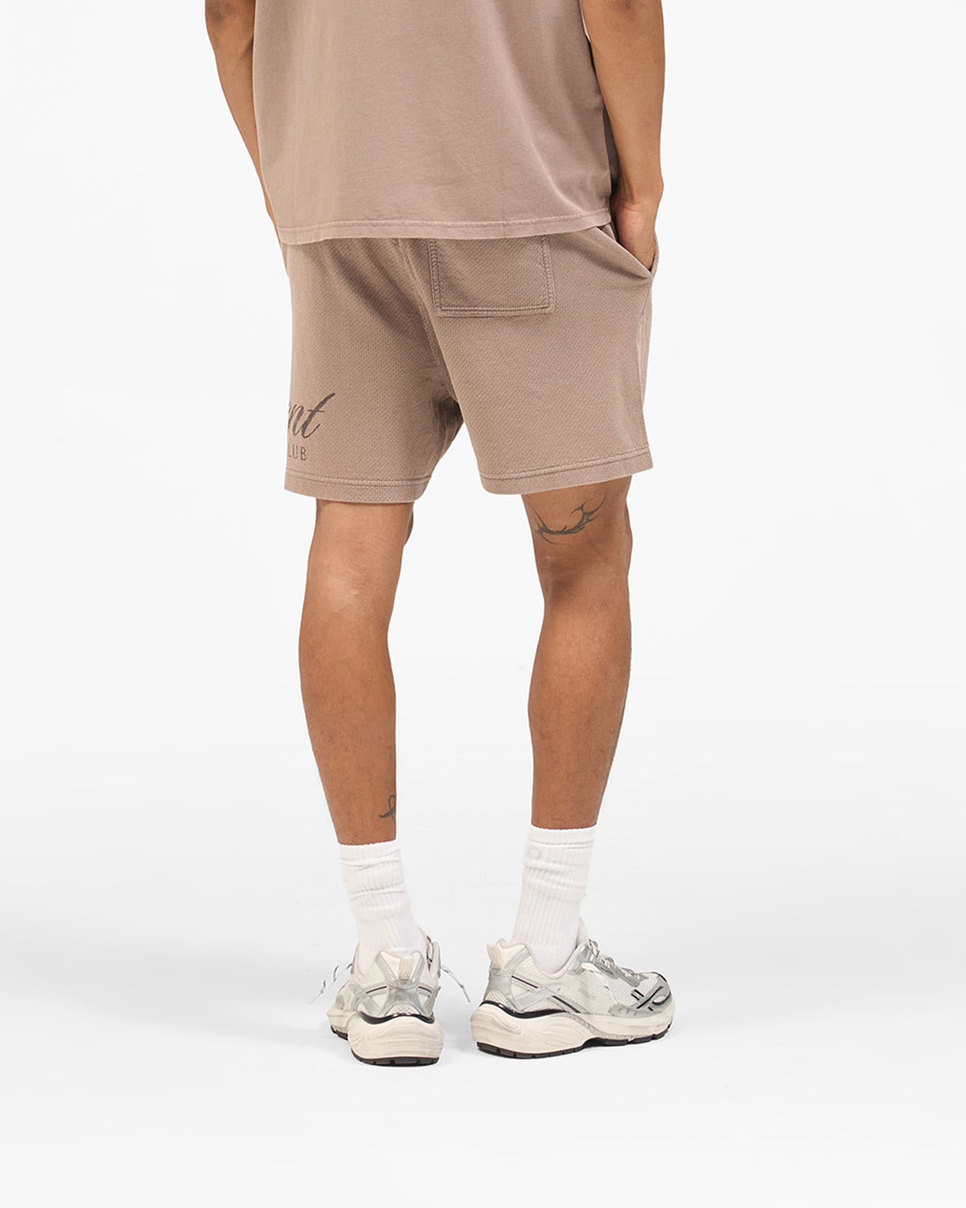 Owners Club Script Mesh Shorts - Truffle