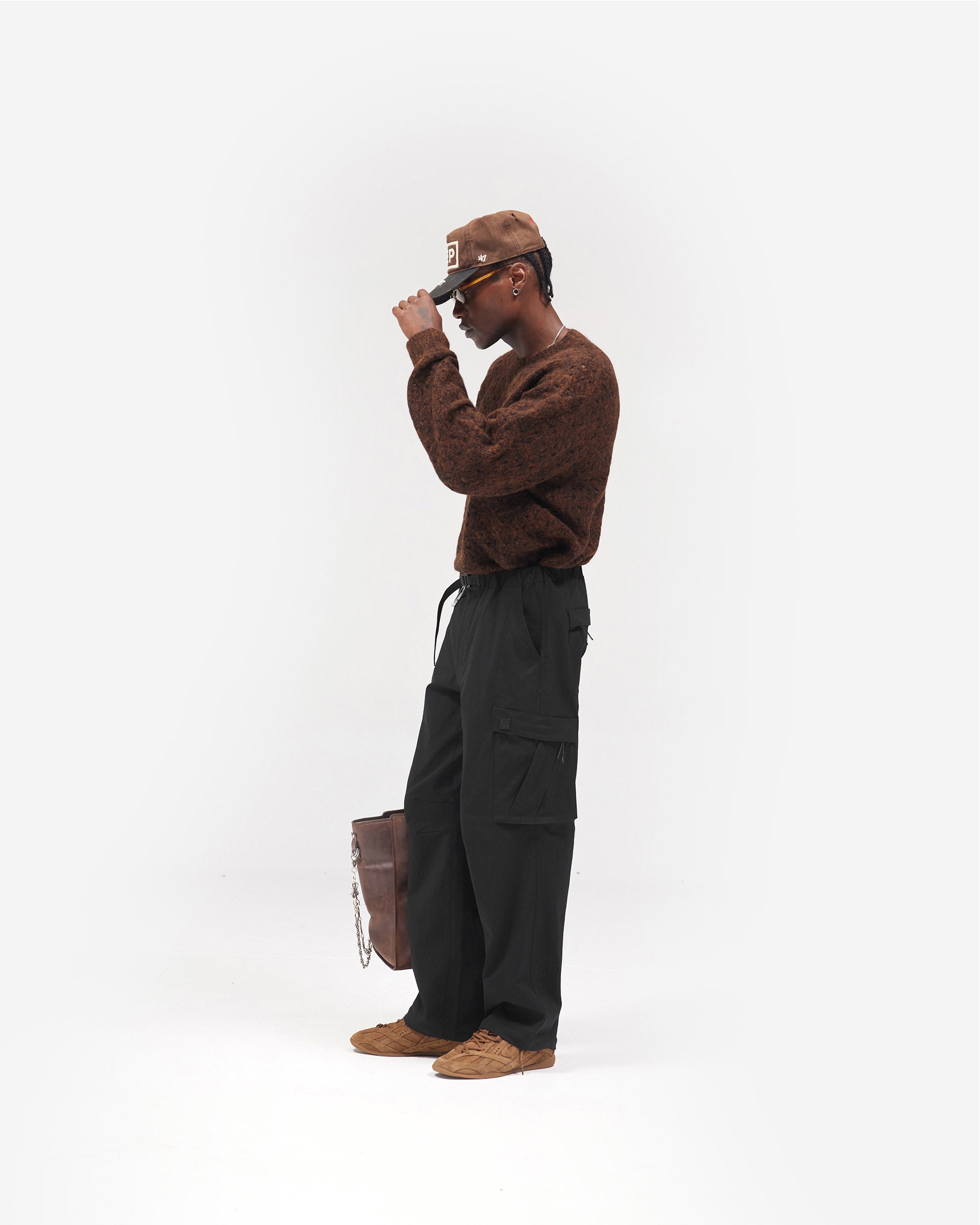 Nylon Cargo Pant - Black