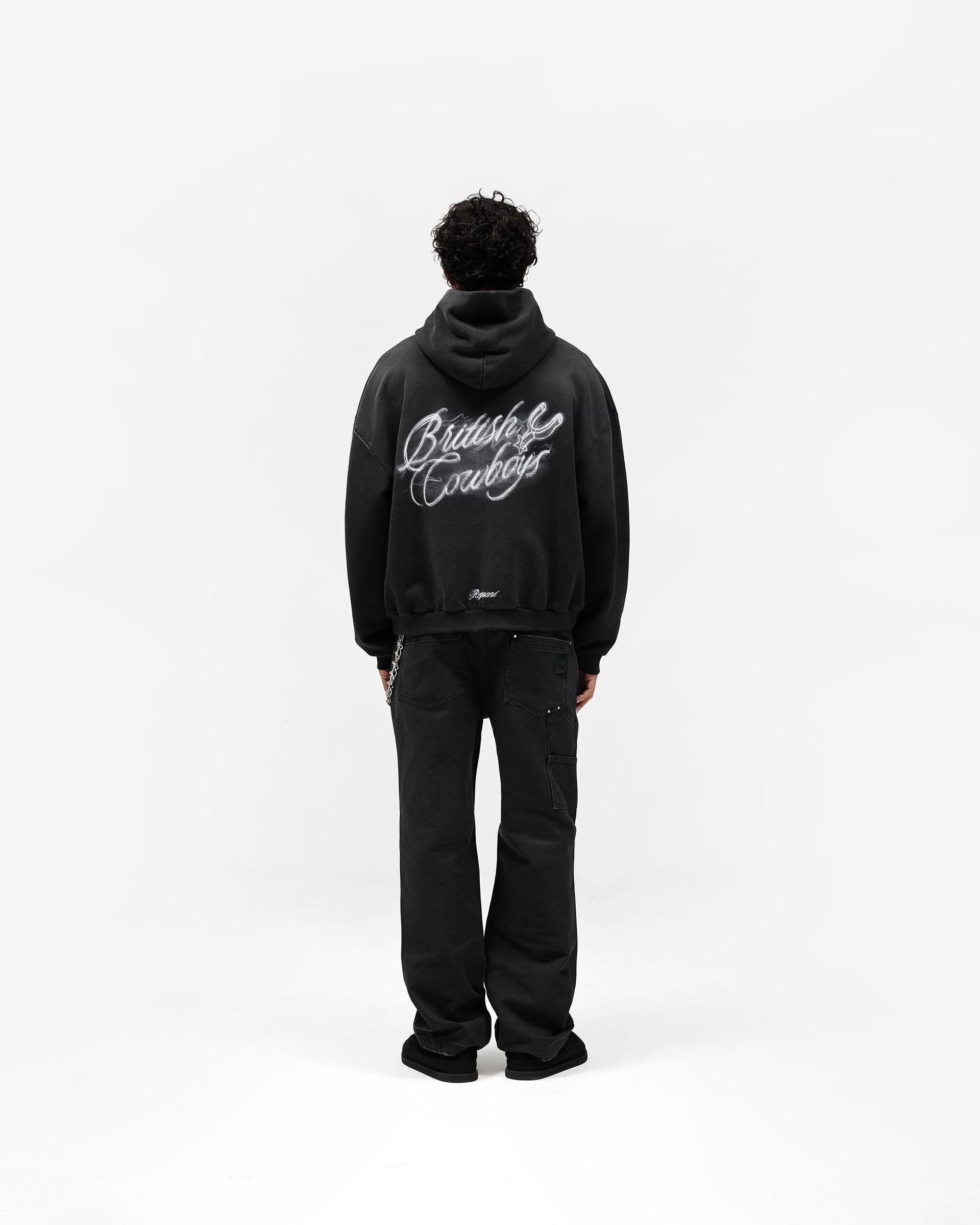 British Cowboys Hoodie - Stained Black