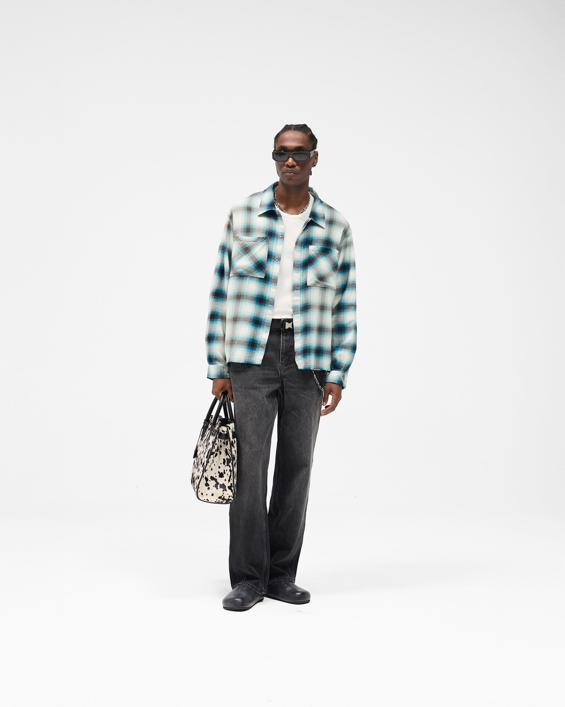 Sun Bleached Flannel Shirt - Cloud