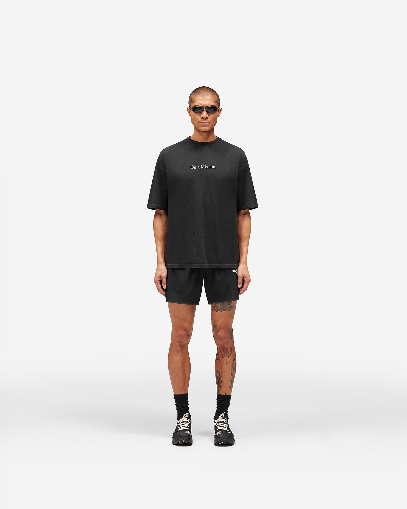 247 Jet Black On A Mission T-Shirt | 247 x Puma | REPRESENT