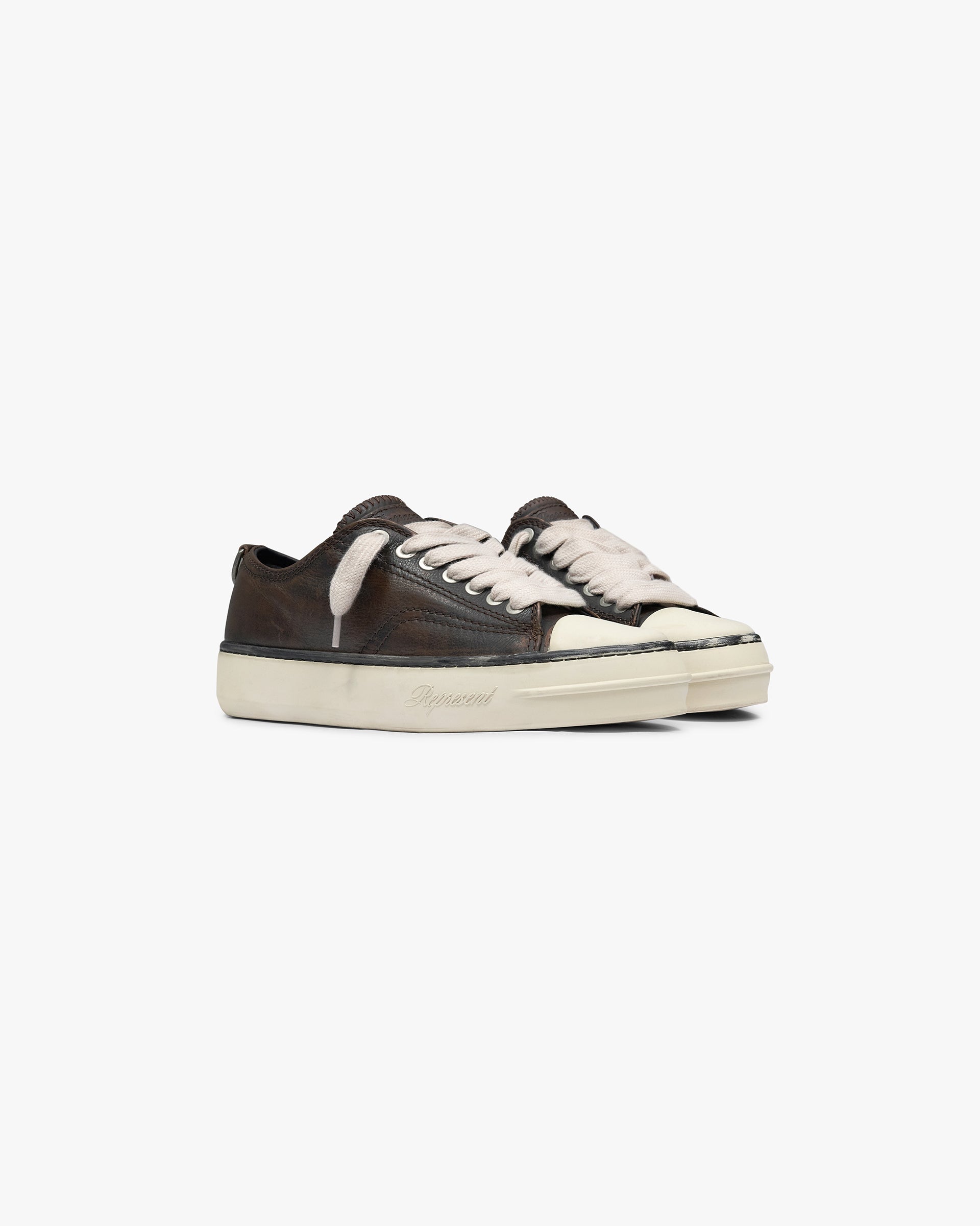 Rep-Cap Distressed Leather - Dark Brown