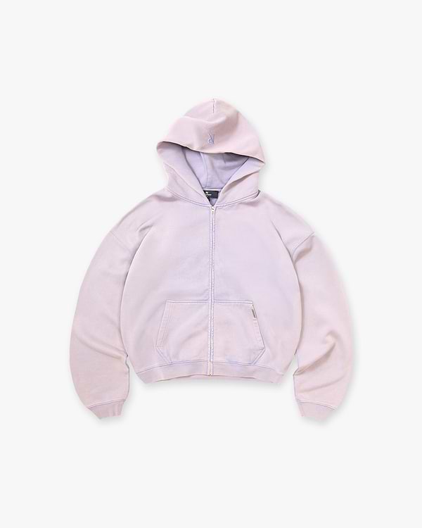 Initial Boxy Zip Through Hoodie