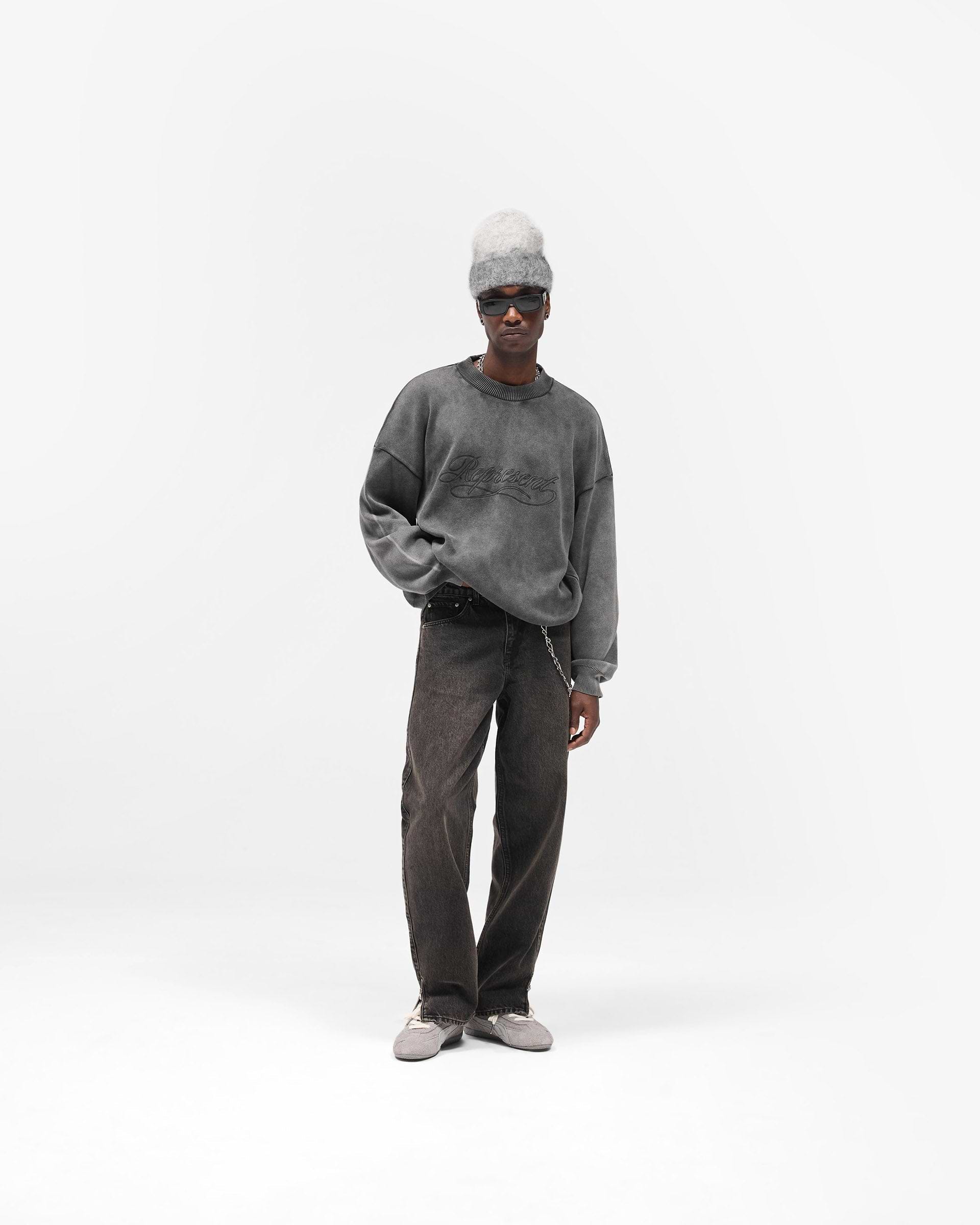 Stamped Sweater - Vintage Grey