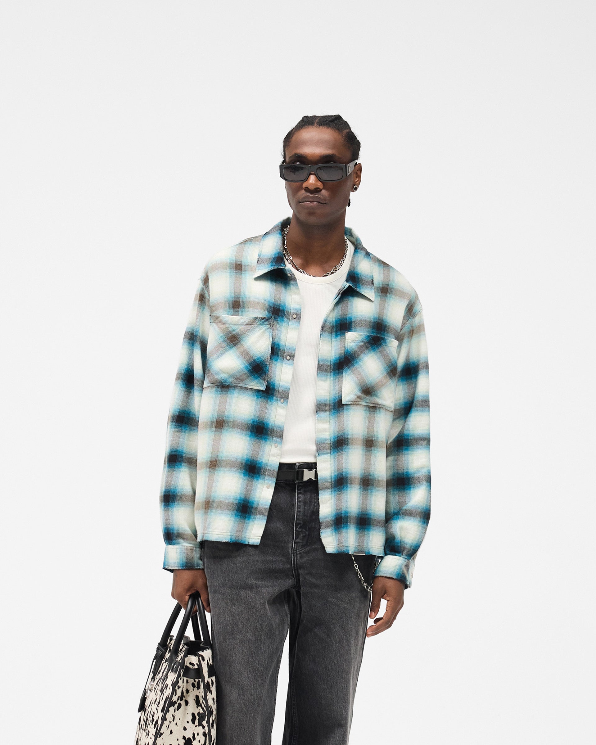 Sun Bleached Flannel Shirt - Cloud