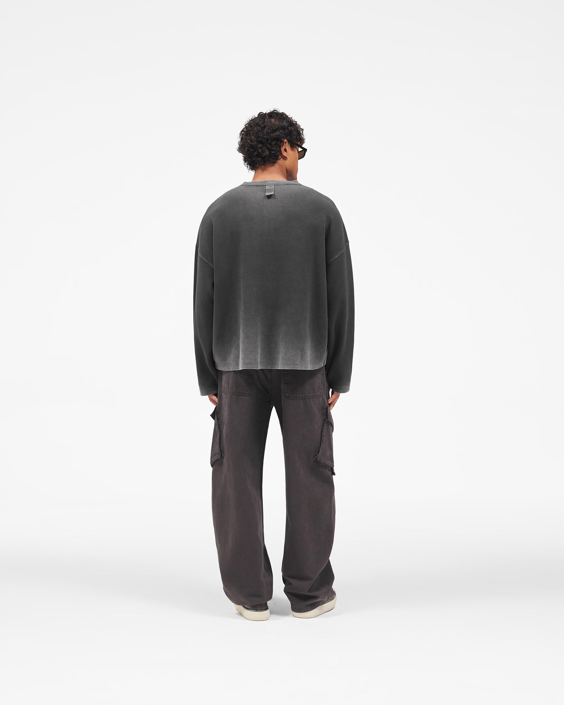 Heavyweight Henley Sweater - Vintage Black