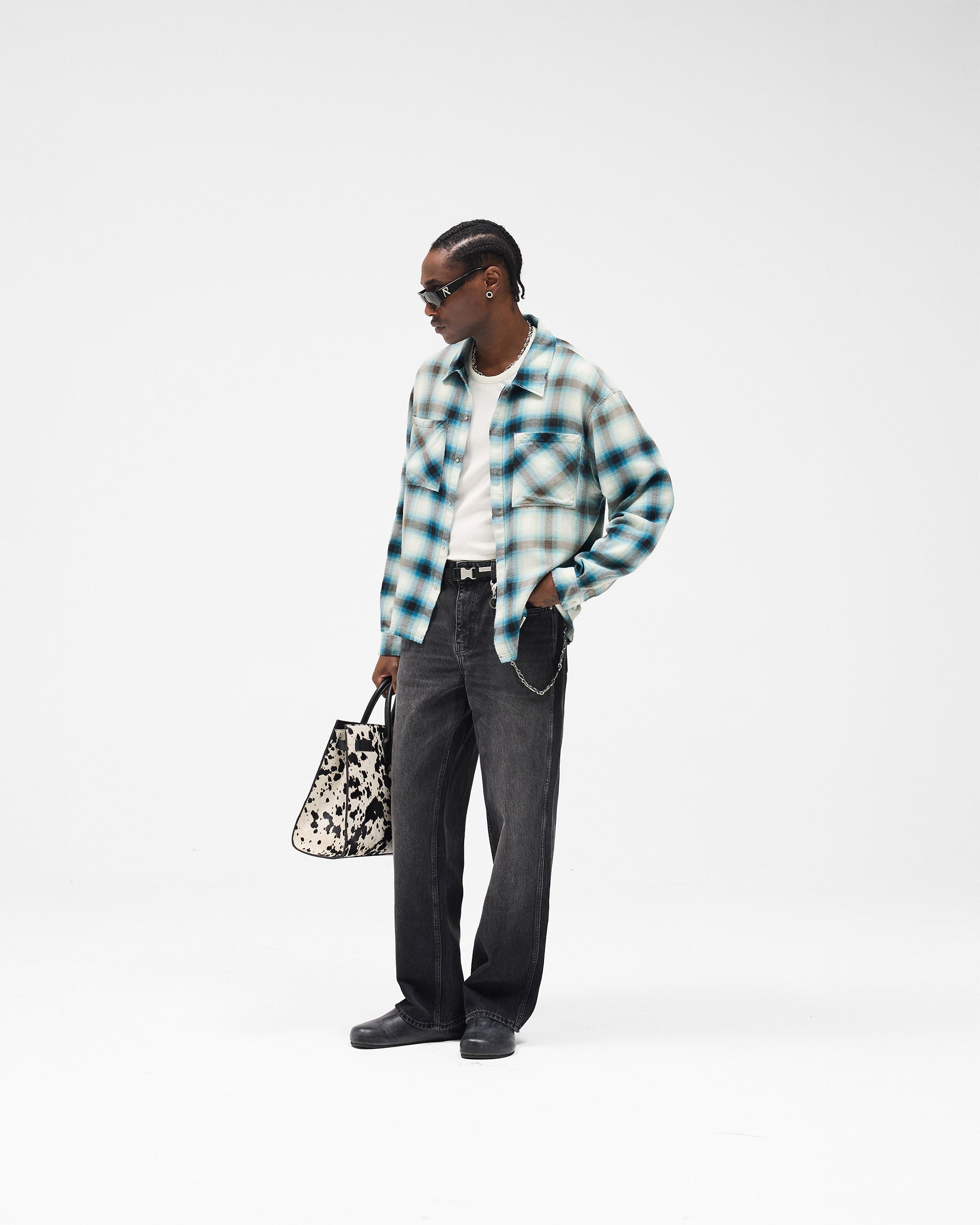 Sun Bleached Flannel Shirt - Cloud