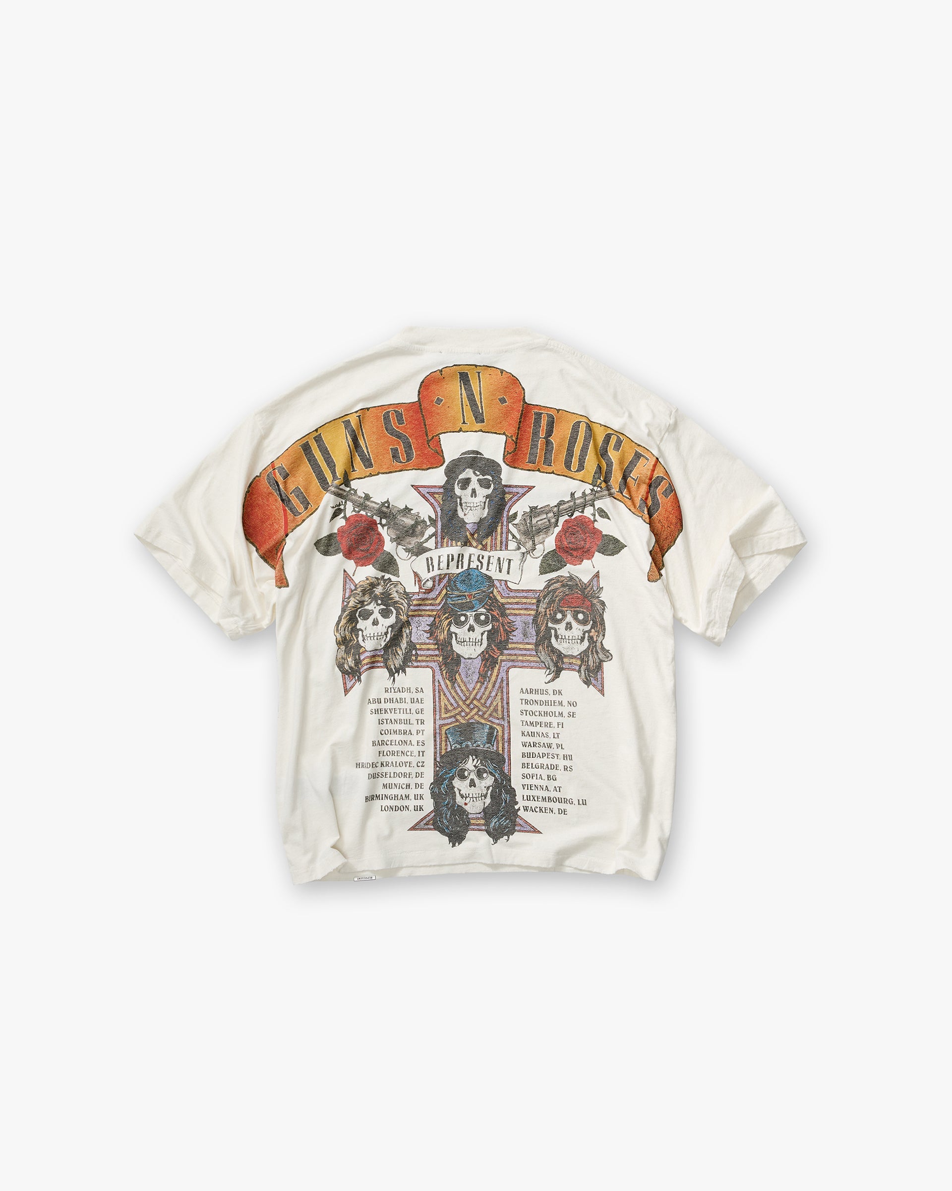 Represent X Guns N' Roses Tour T-Shirt - Flat White