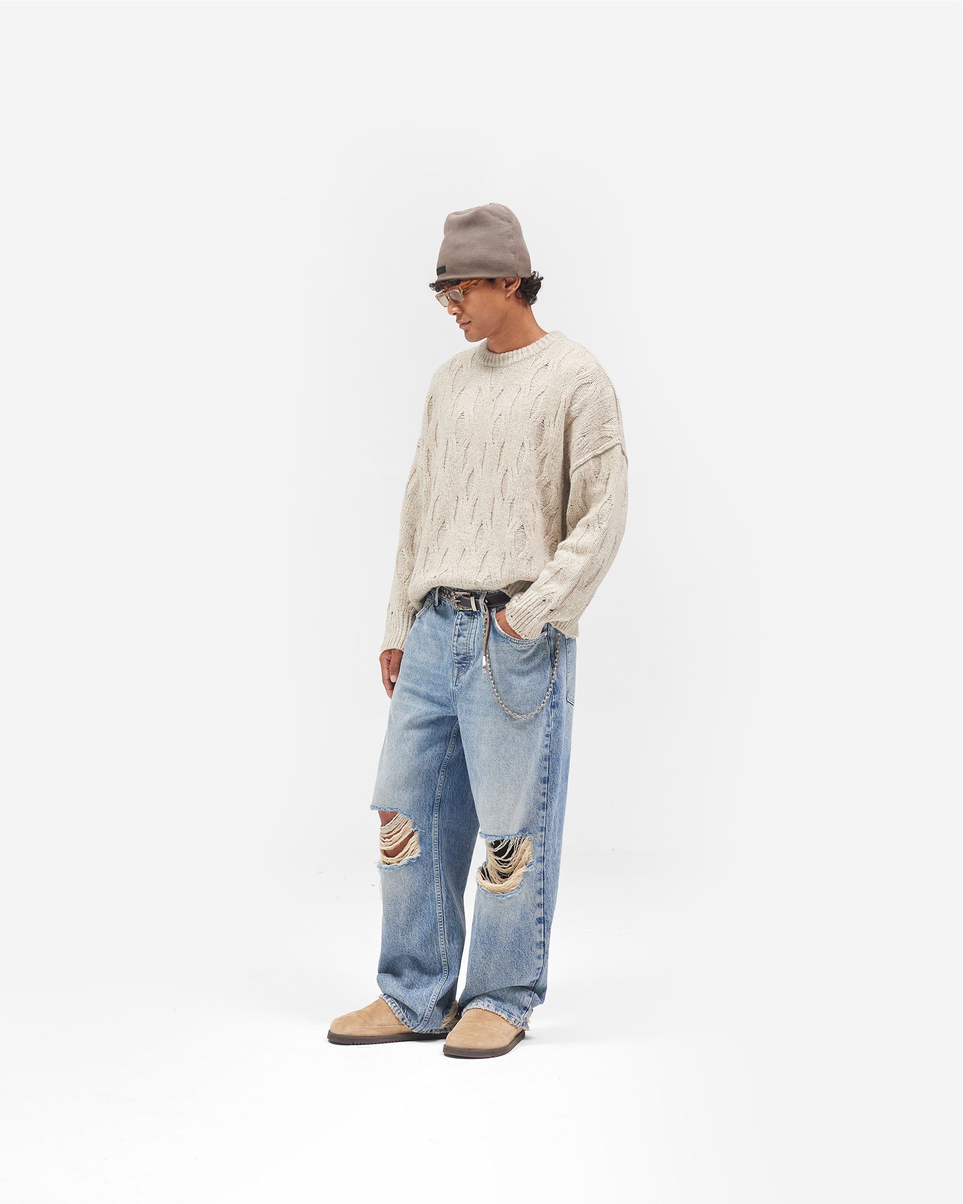 R3 Baggy Jean - Moss Blue