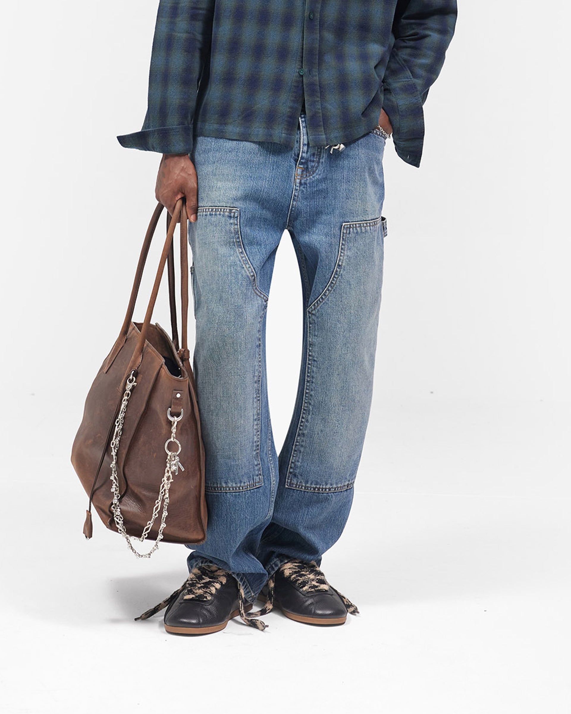 R2 Carpenter Panel Denim - Rinse Blue