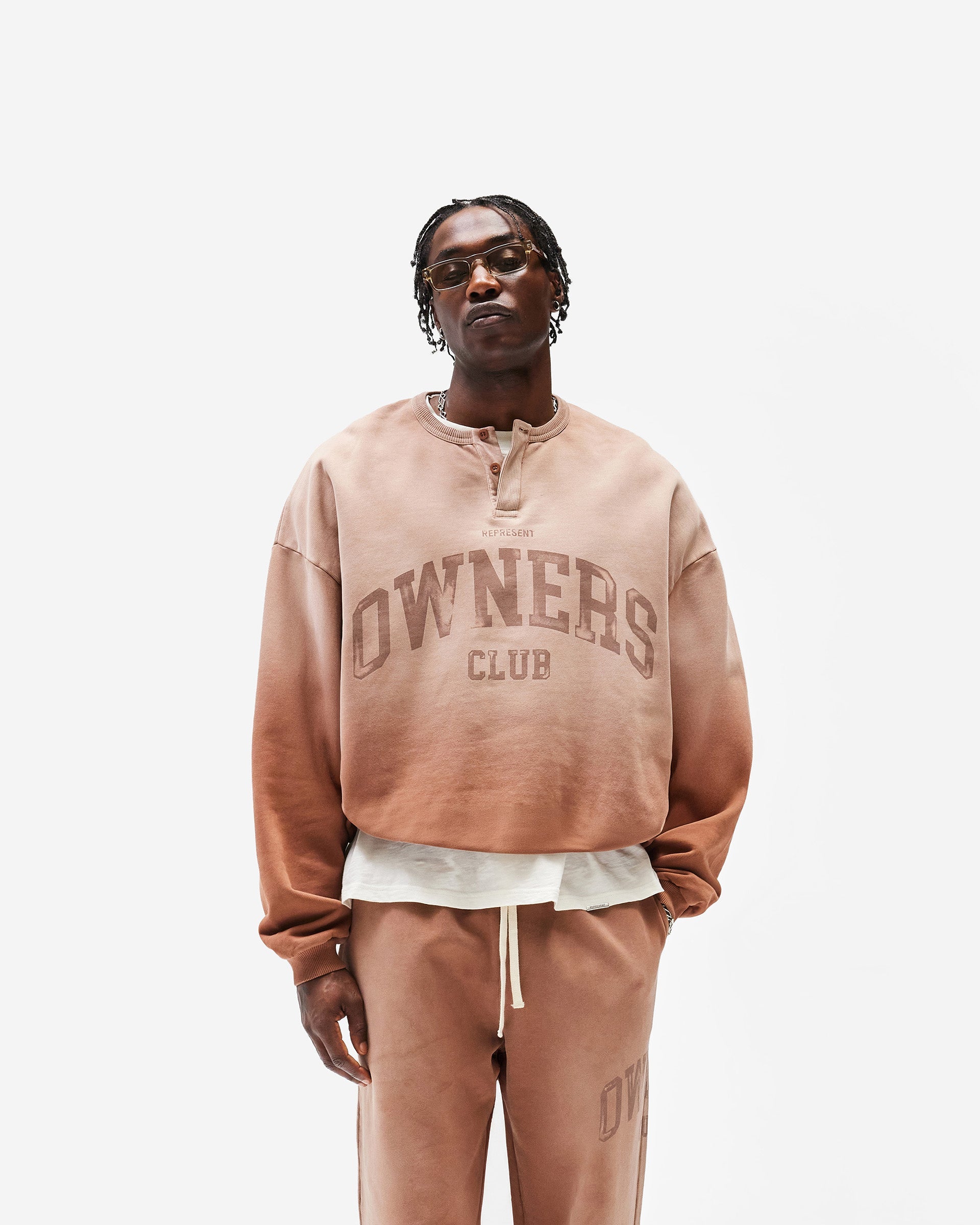 Represent Owners Club Henley Sweater - Sienna