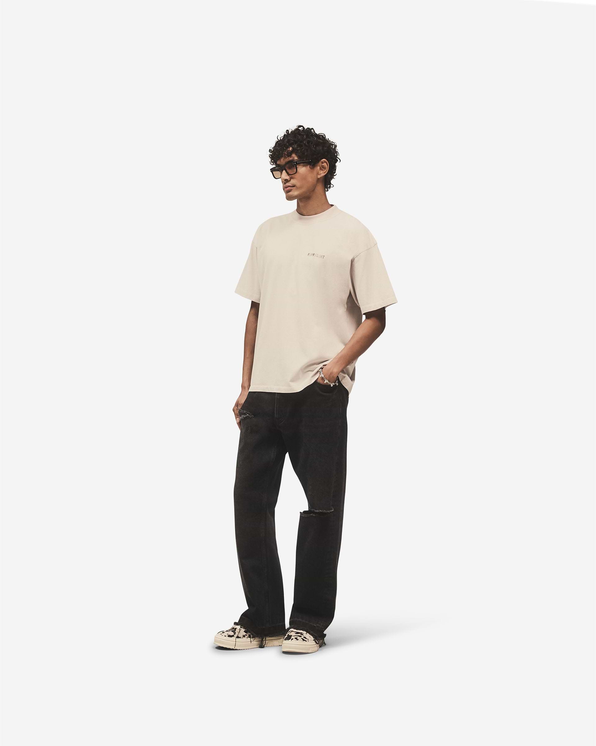 Metal Block Logo T-Shirt - Concrete