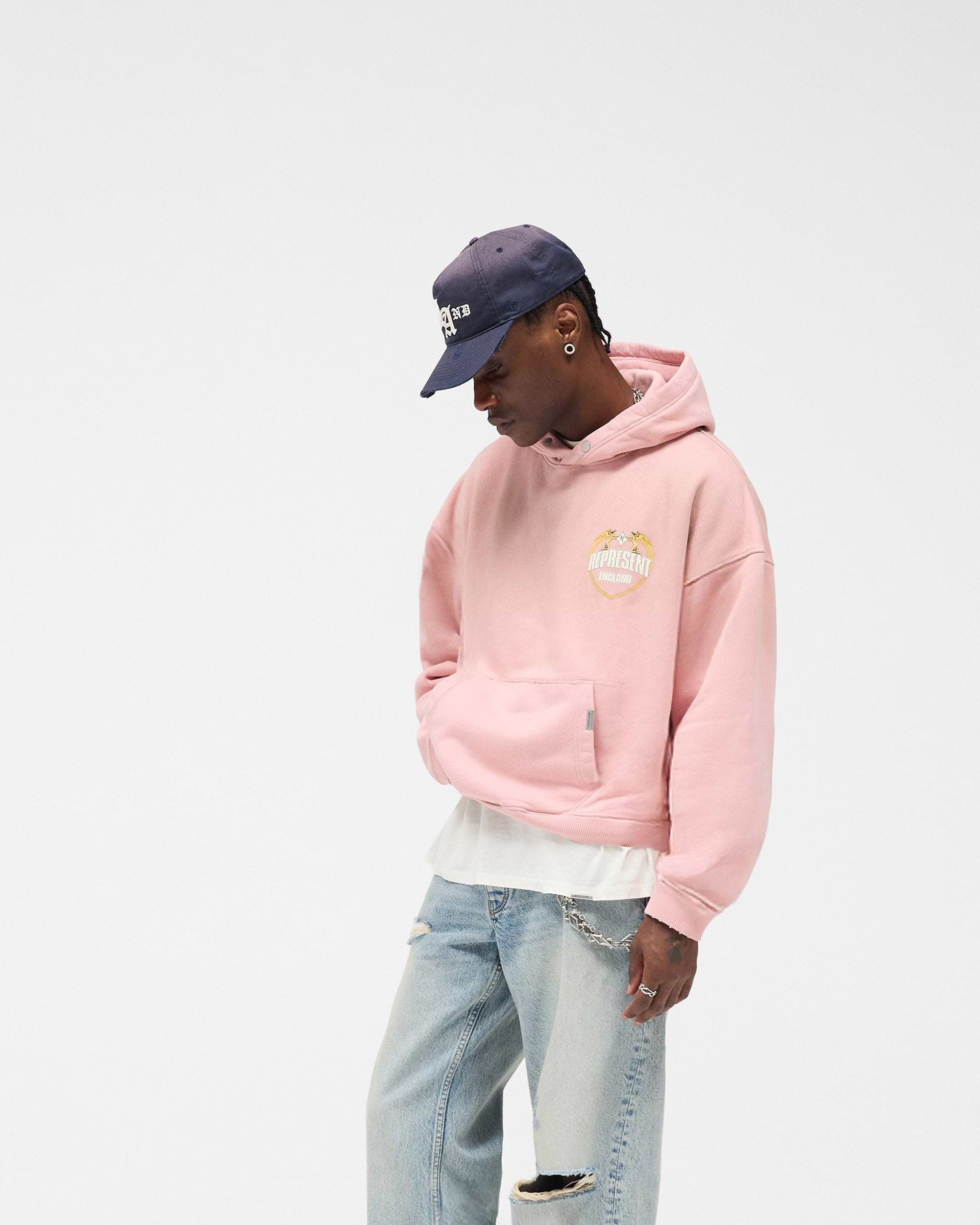 Represent Angel Border Hoodie - Quartz