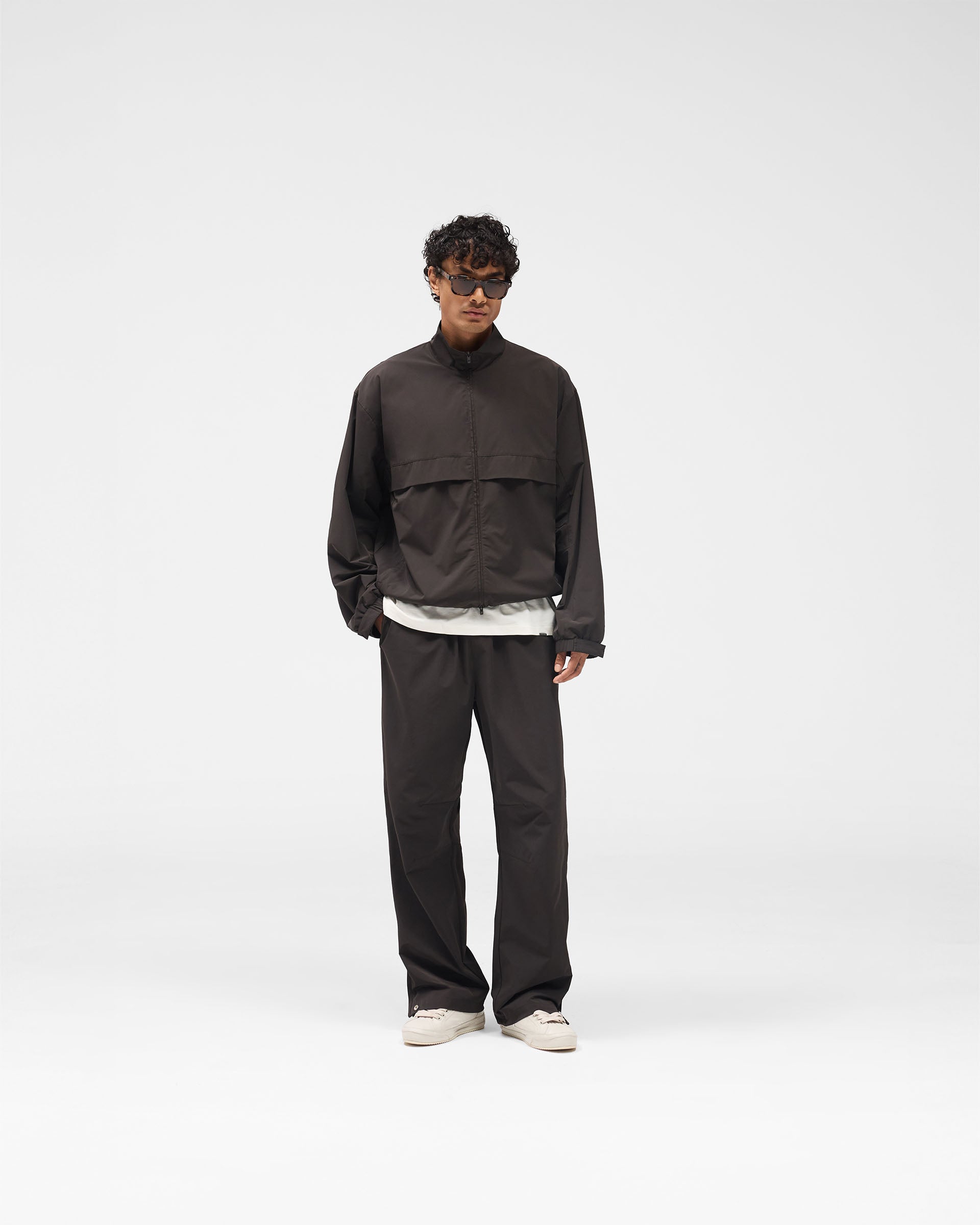 Initial Nylon Track Pant - Coffee