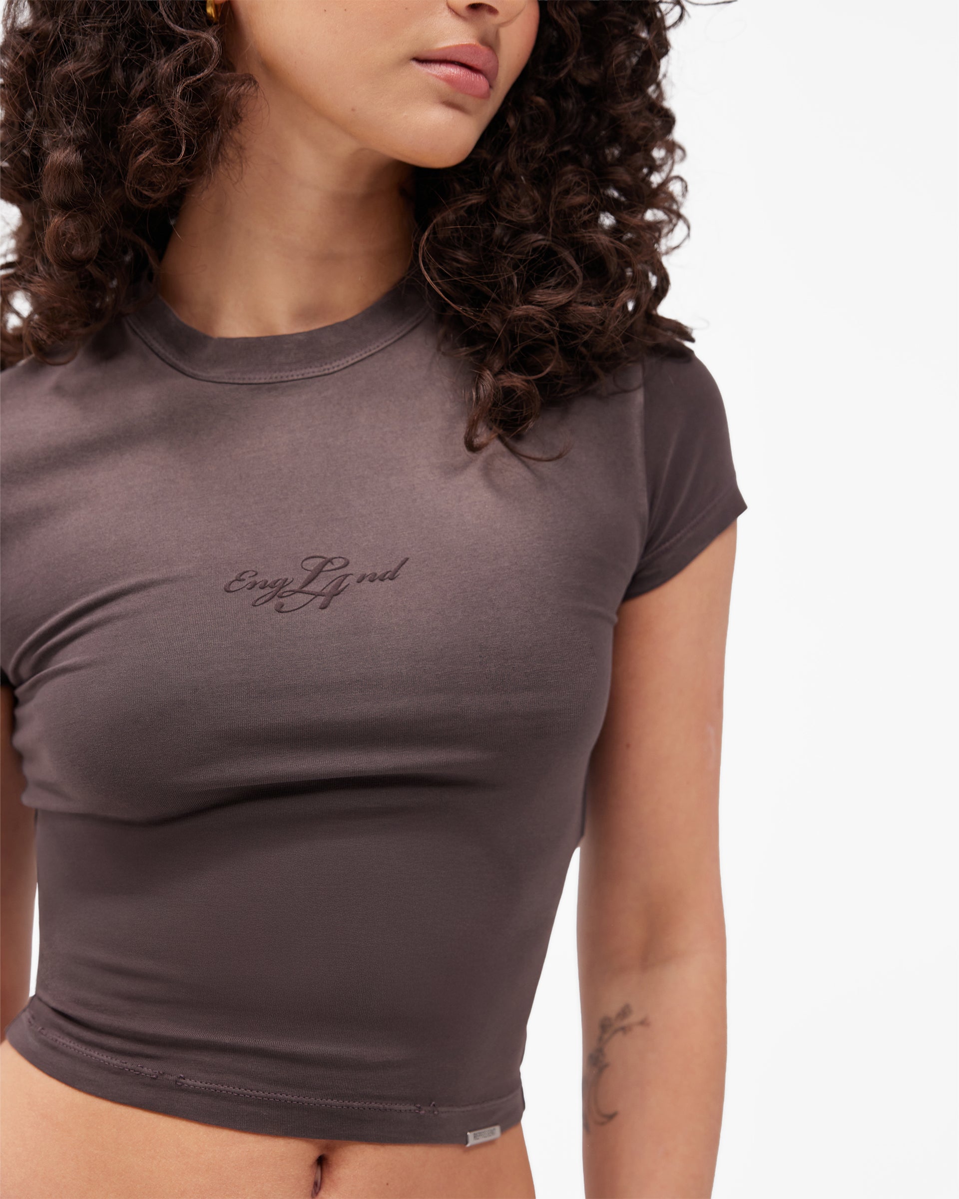 EngLAnd Baby Tee - Washed Brown