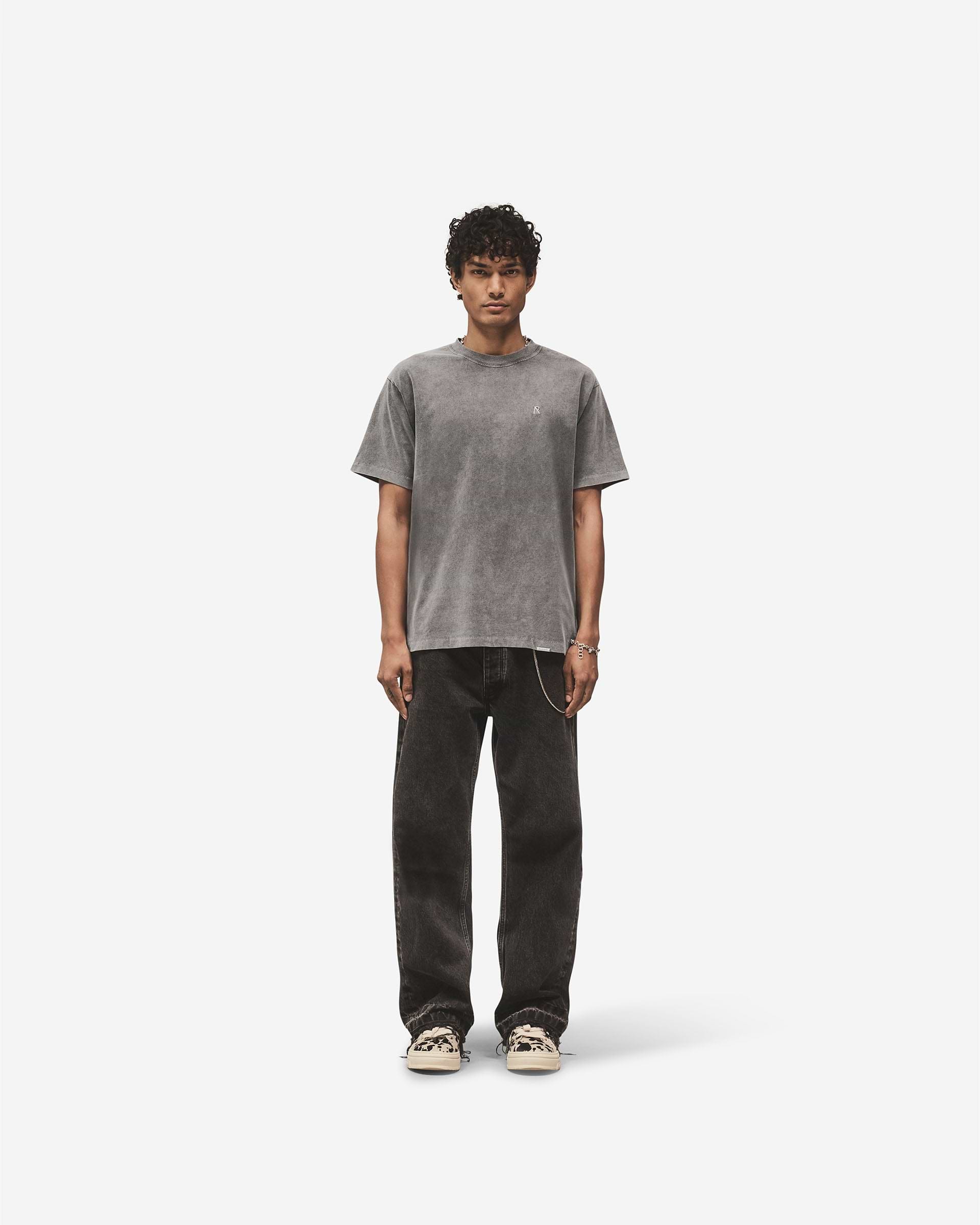 Metal Initial R T-Shirt - Vintage Grey