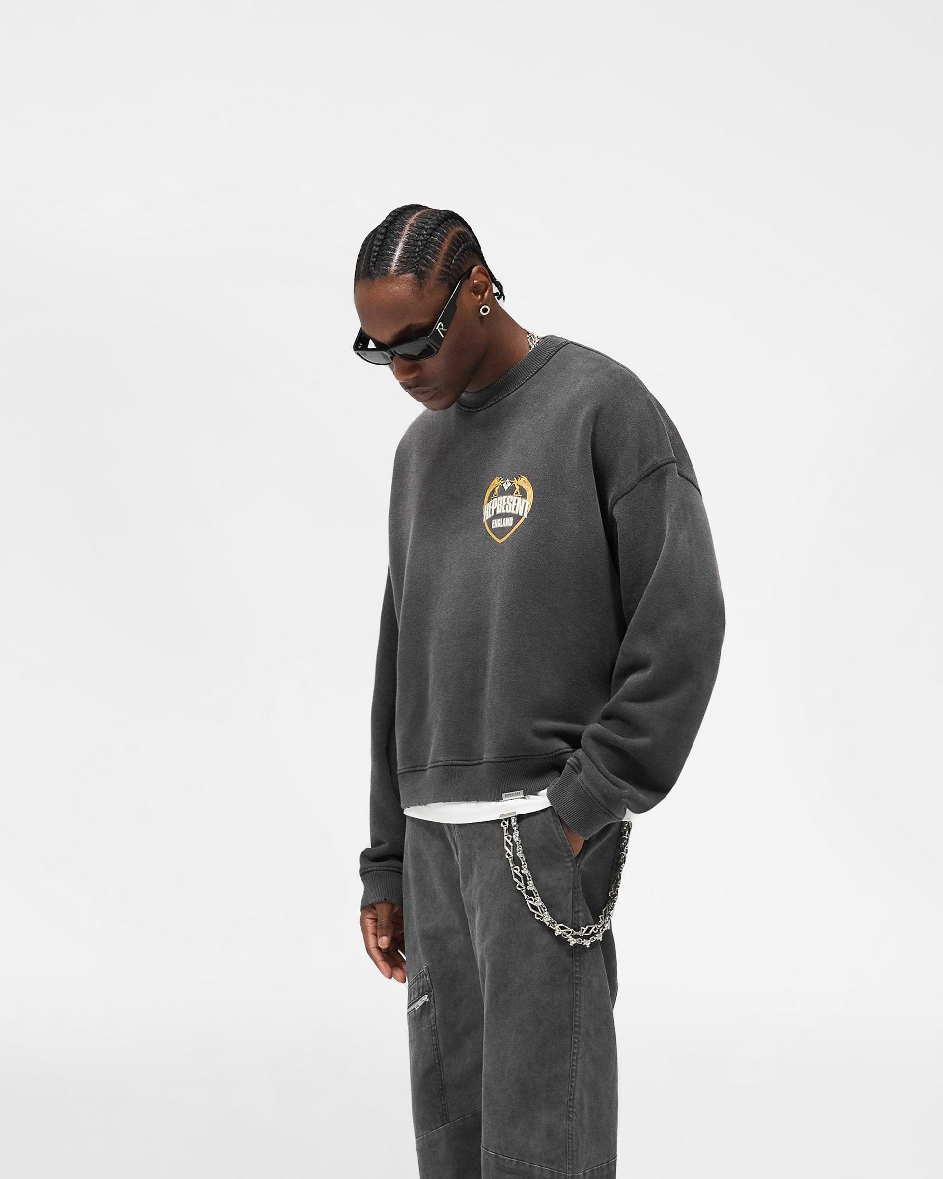 Angel Border Sweater - Stained Black