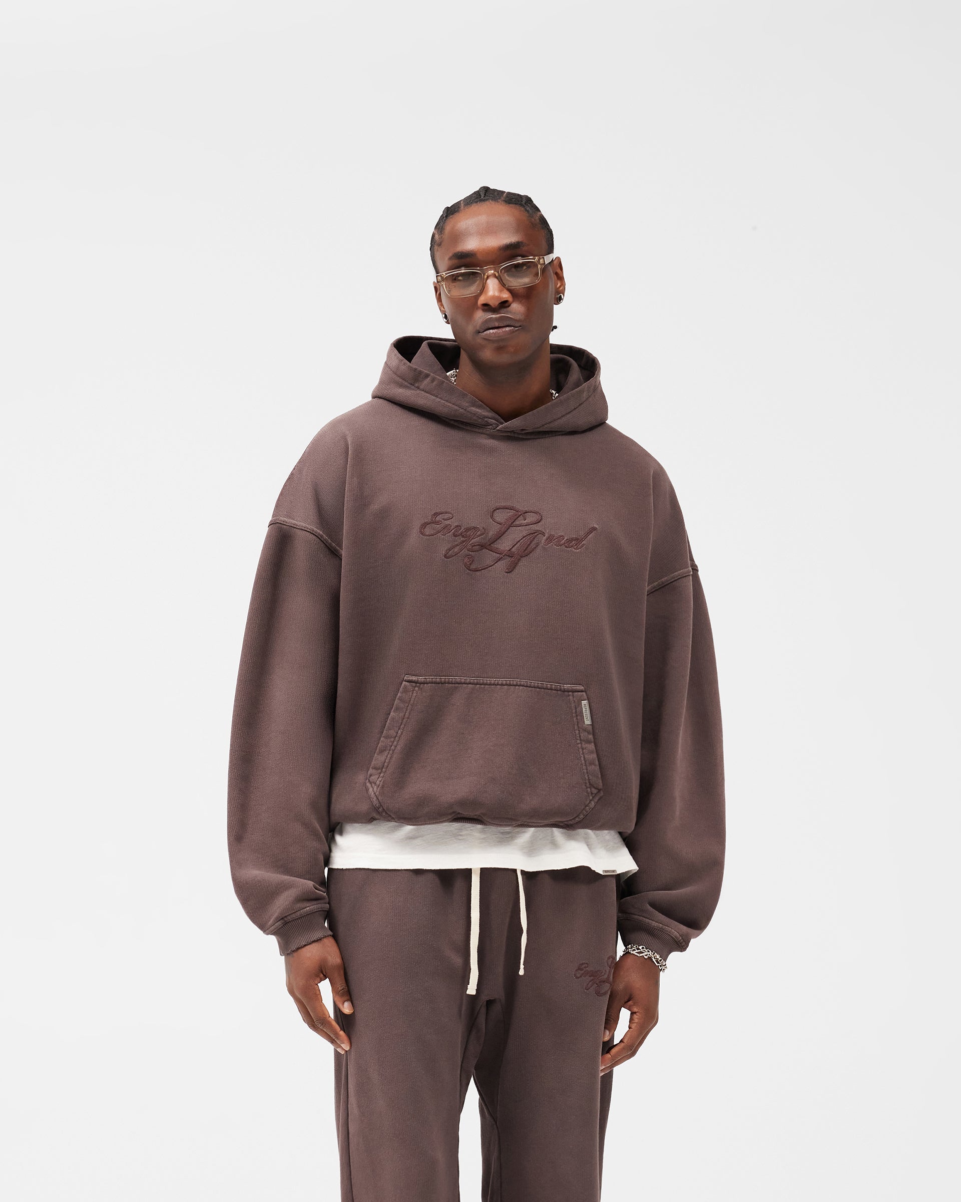 EngLAnd Hoodie - Washed Brown